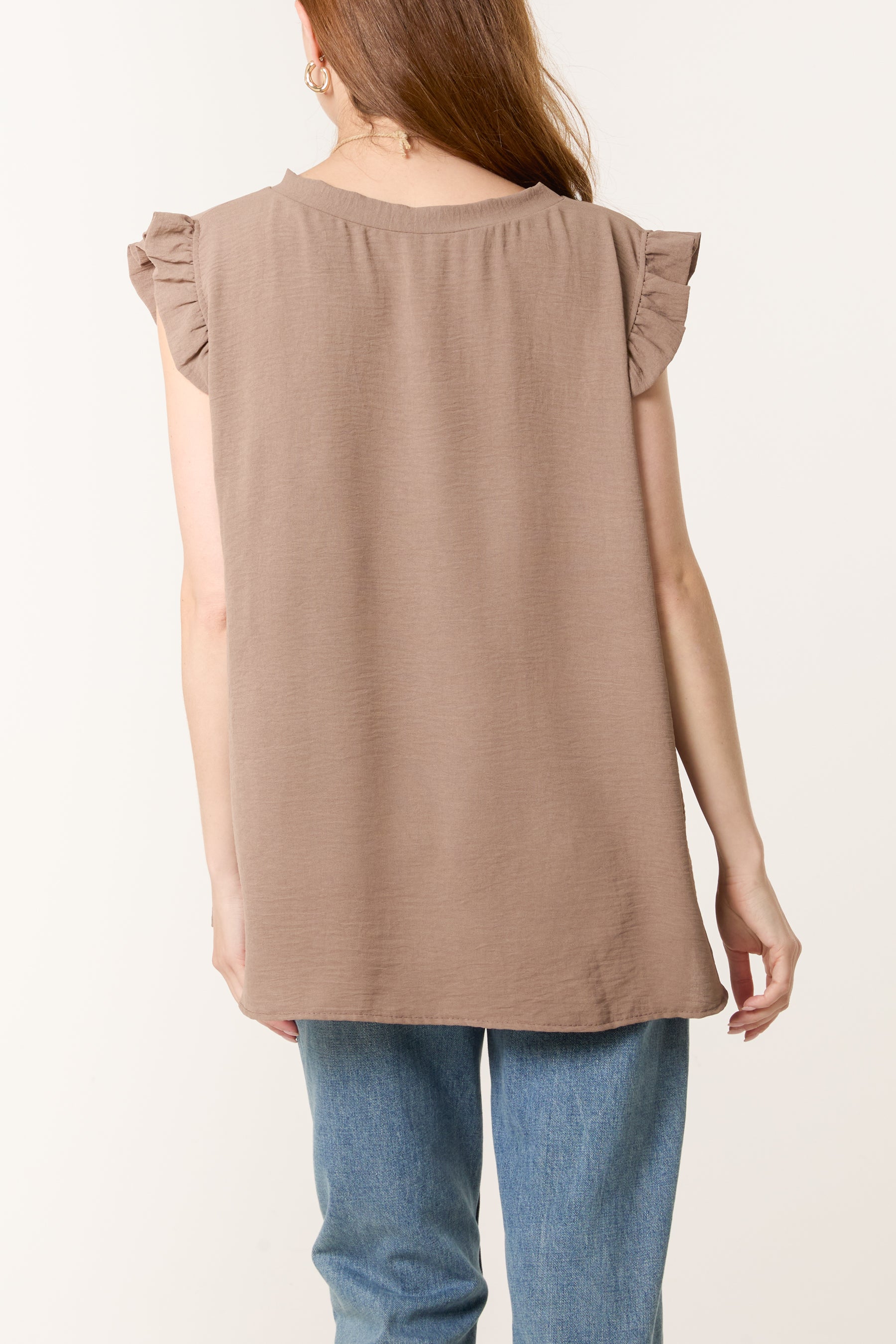 Necklace Frill Sleeve Top