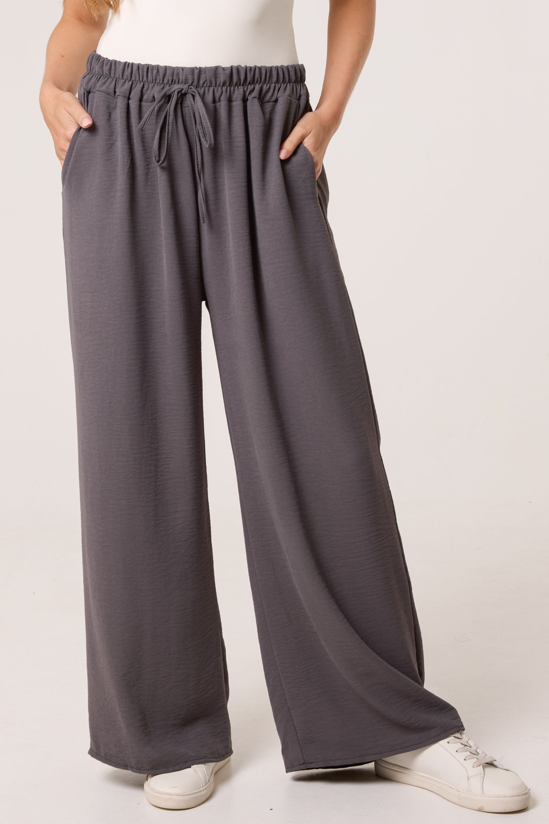 Drawstring Viscose Crepe Trouser