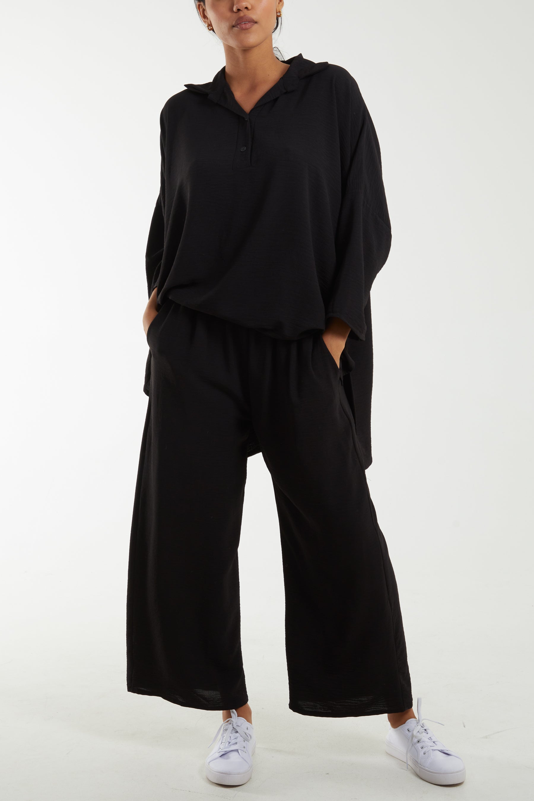 Long Sleeve Shirt & Culottes Co-Ord Set