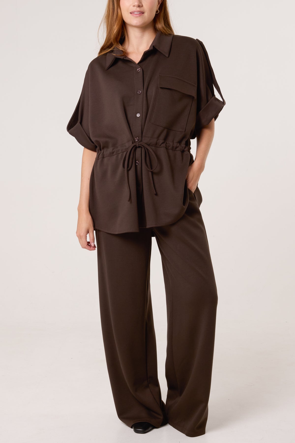 Jersey Safari Shirt & Trousers Set