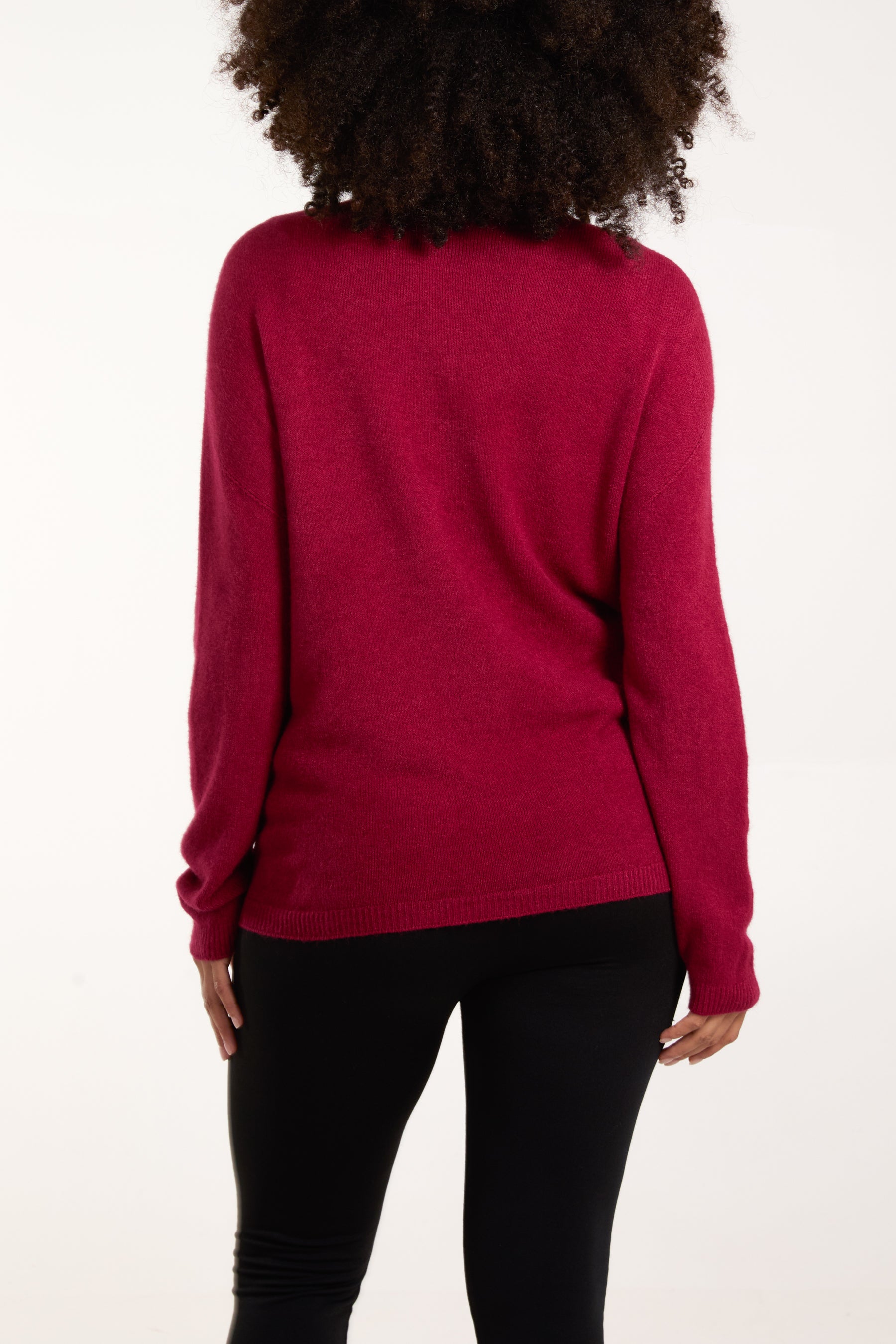 Button Front V-Neck Cardigan
