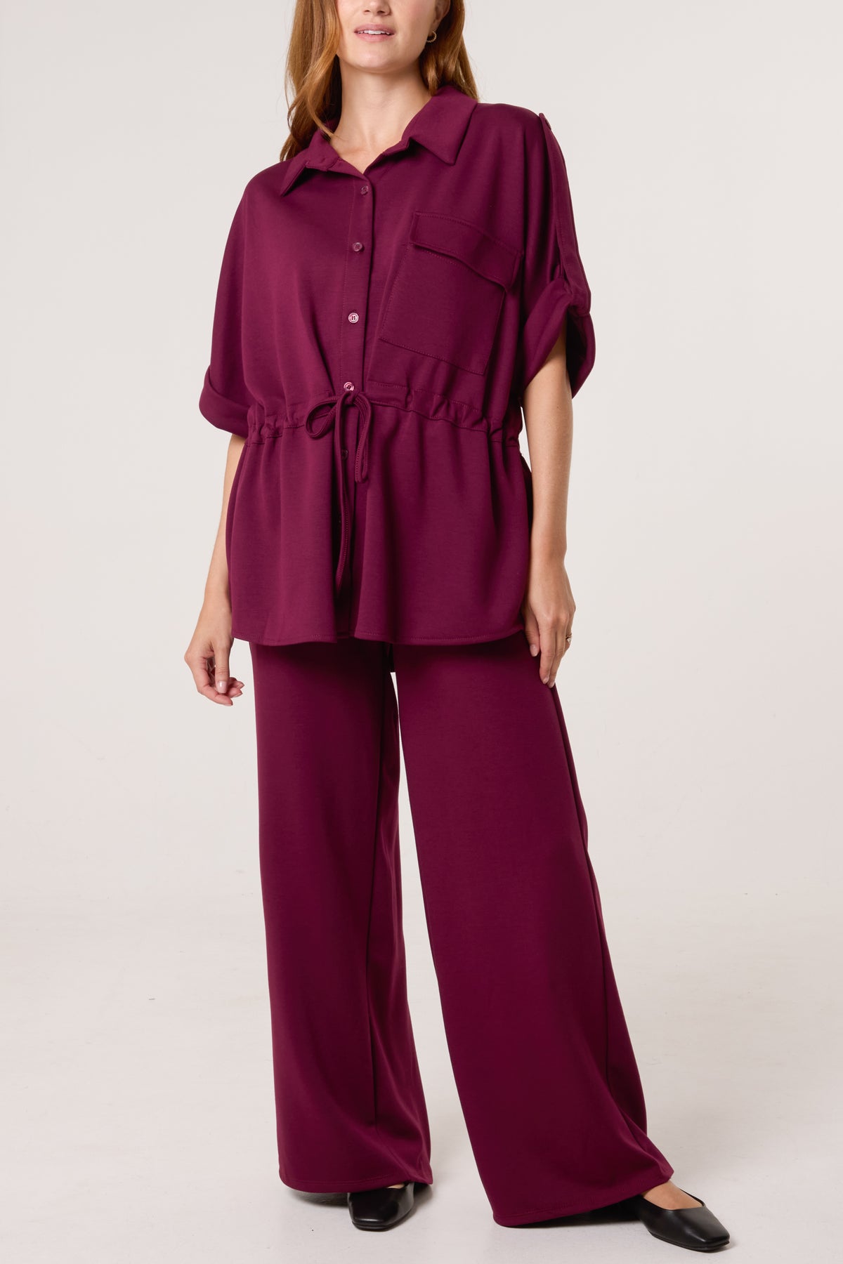 Jersey Safari Shirt & Trousers Set