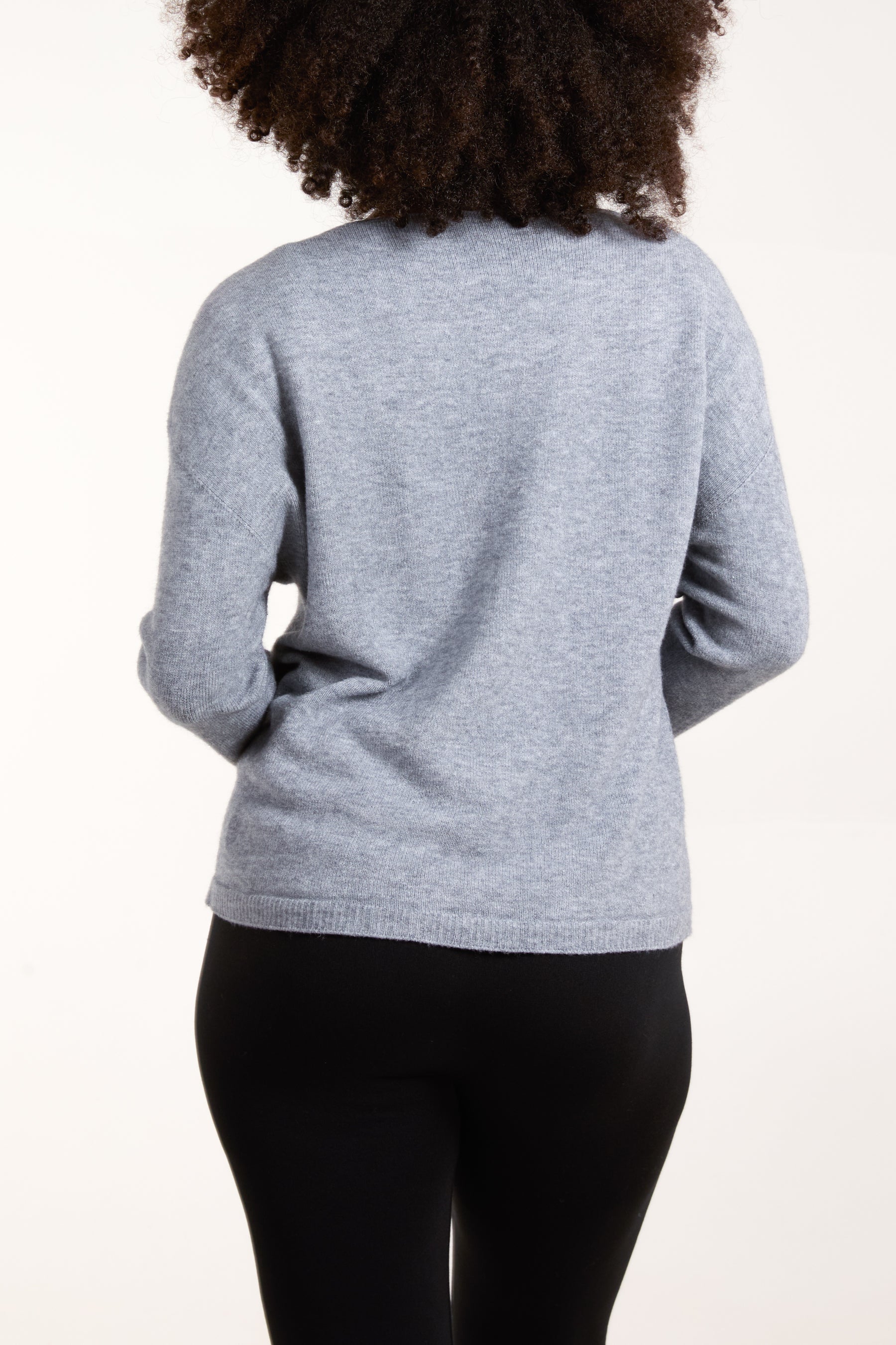 Button Front V-Neck Cardigan
