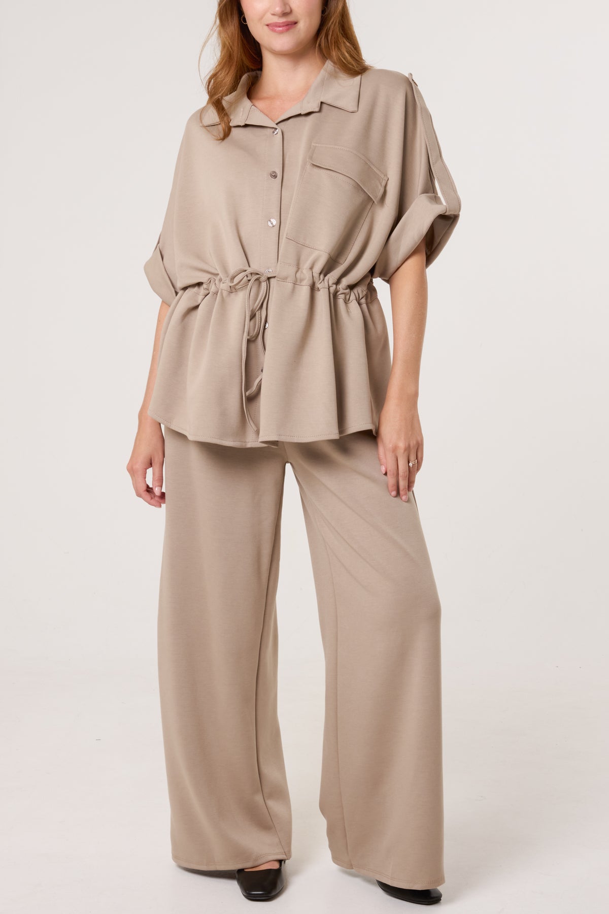 Jersey Safari Shirt & Trousers Set