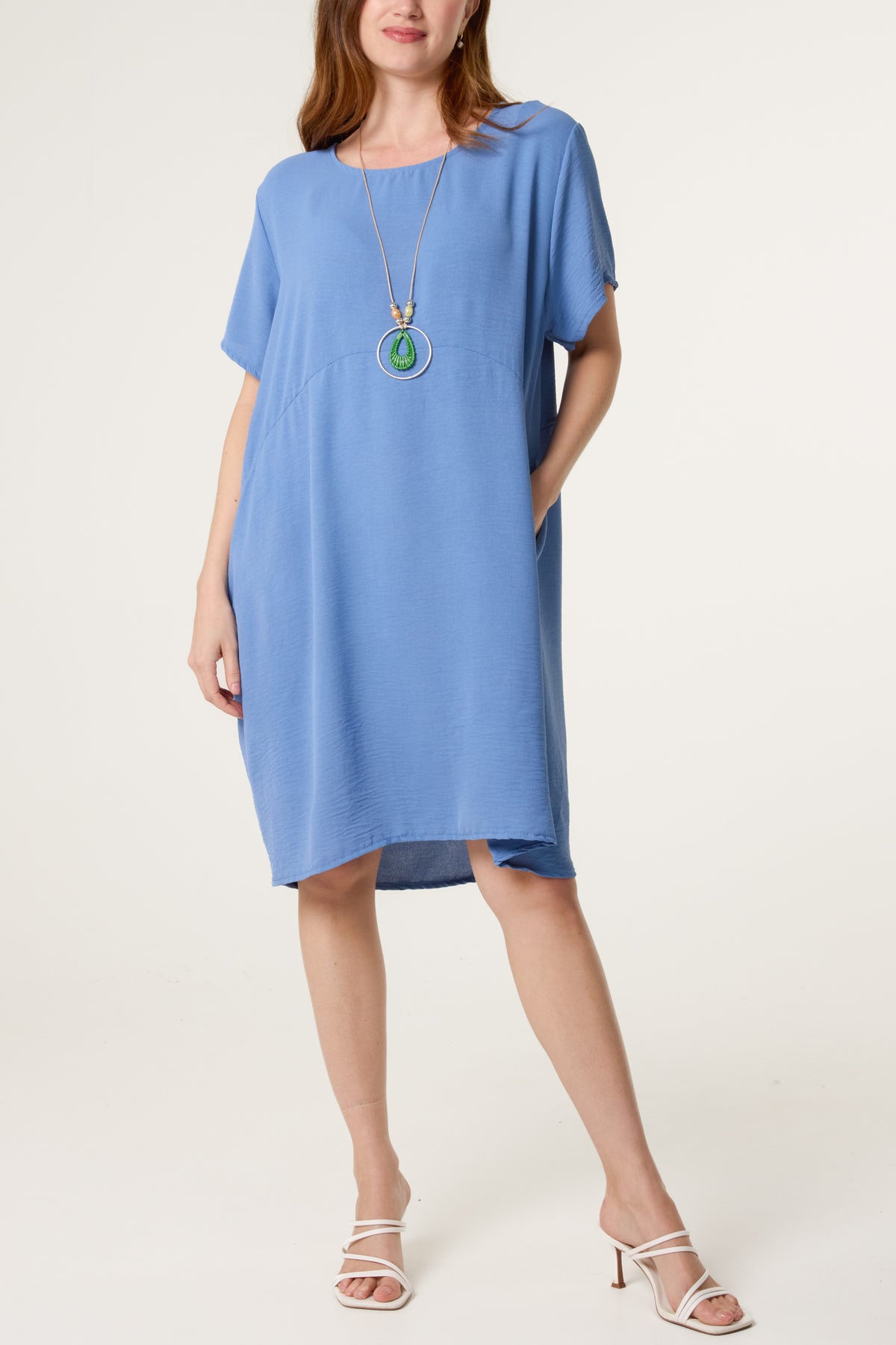 Cocoon Necklace Midi Dress