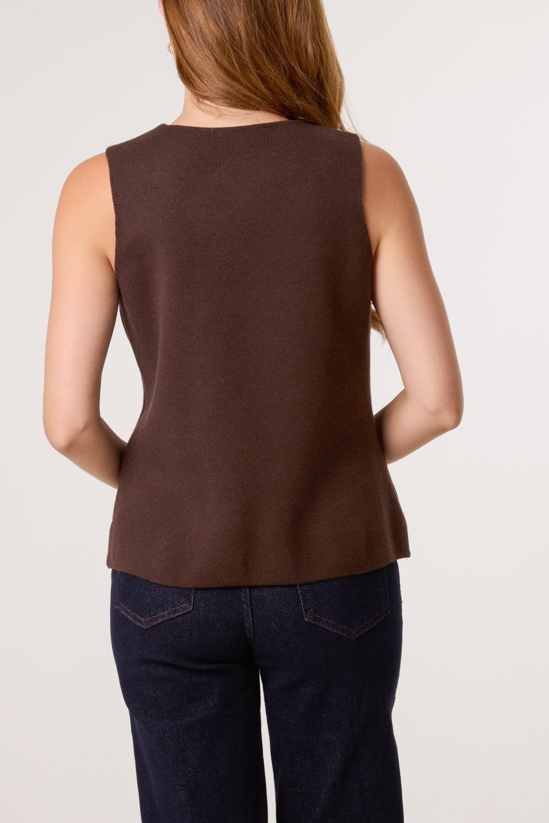 Gold Brooch V-Shape Vest