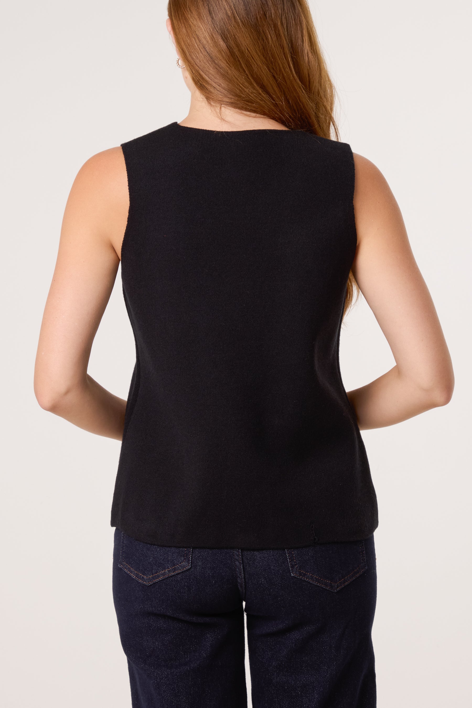 Gold Brooch V-Shape Vest