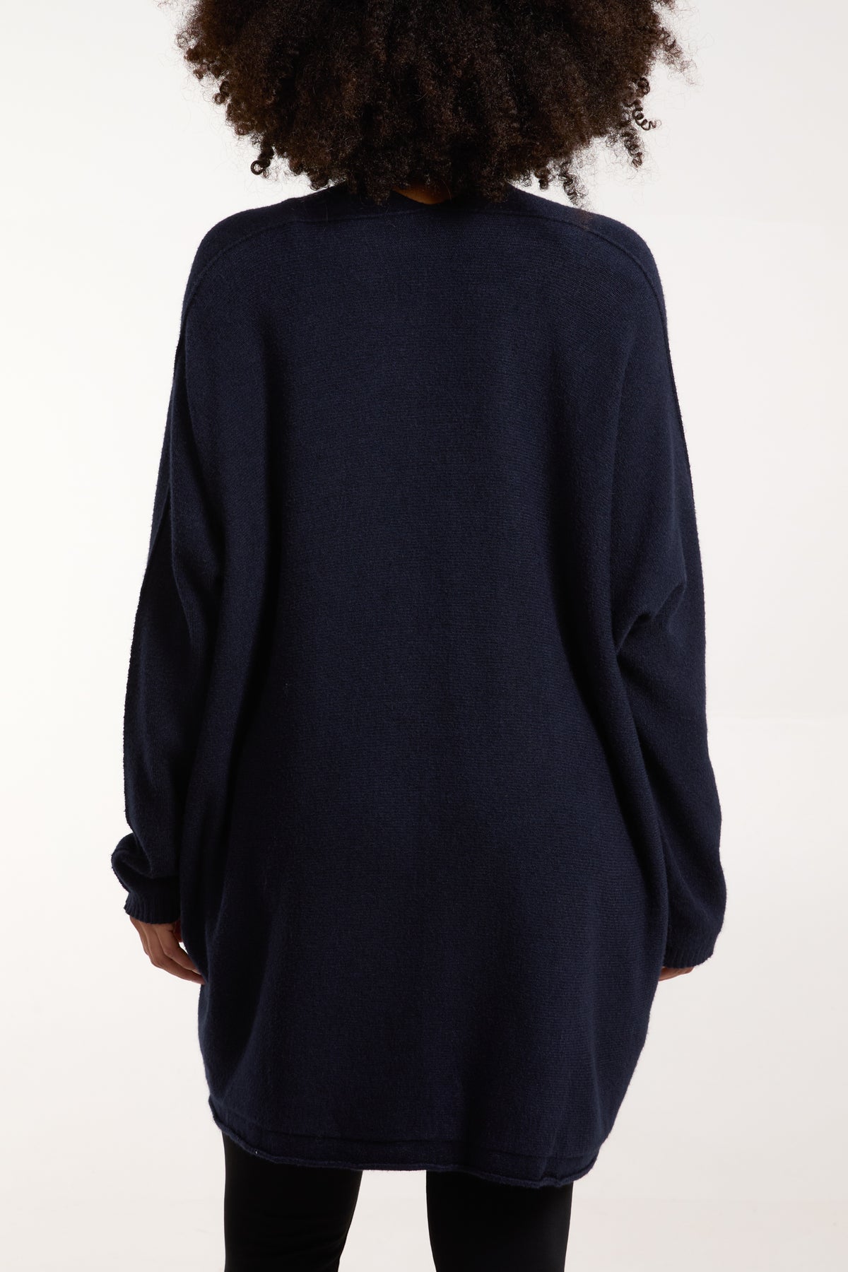 Oversized V-Neck Fine Knit Jumper