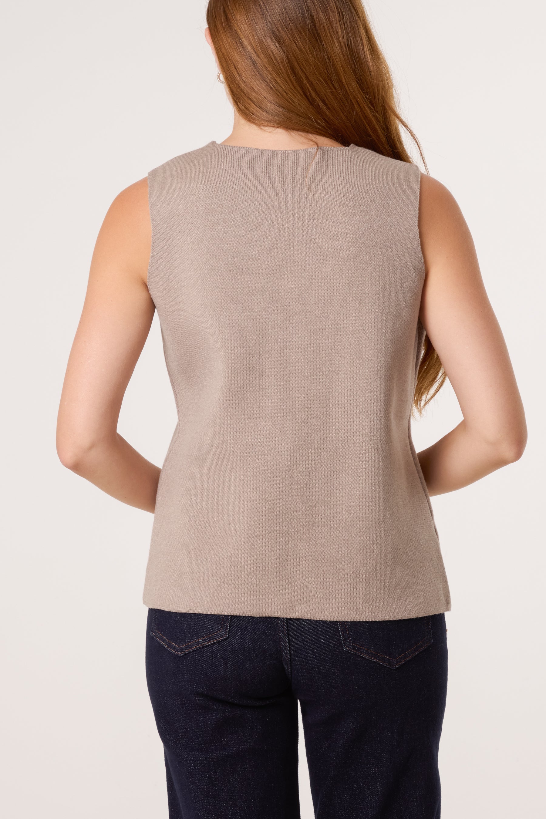 Gold Brooch V-Shape Vest
