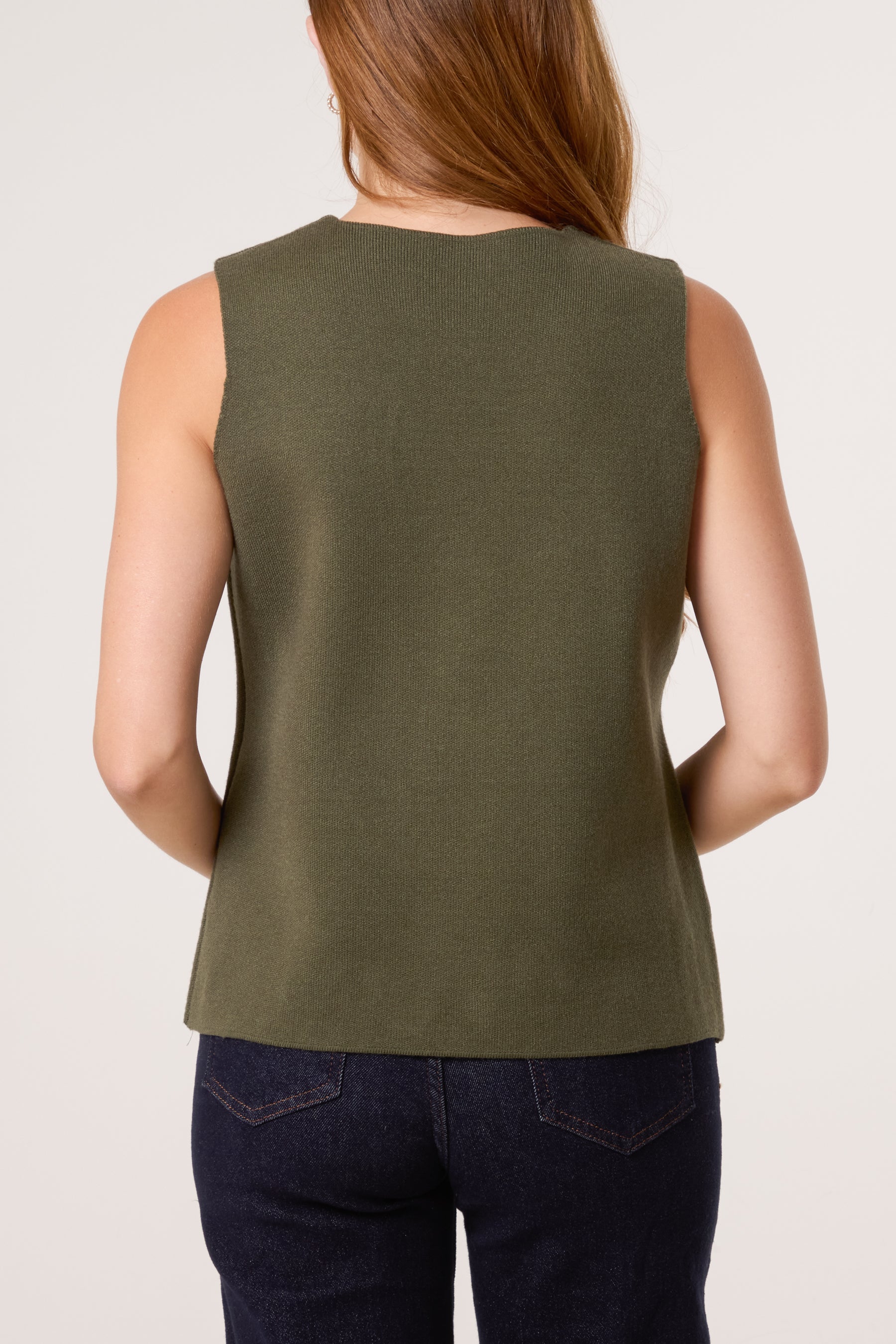 Gold Brooch V-Shape Vest