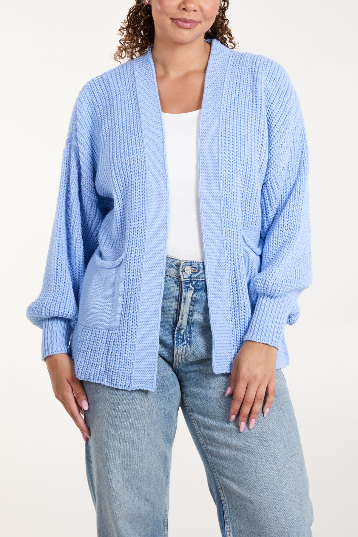 Edge To Edge Knitted Short Cardigan