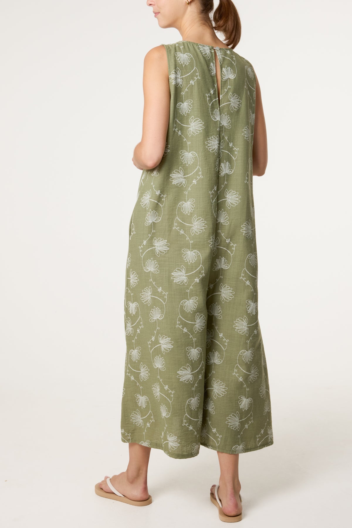 Leaf Print Jumpsuit