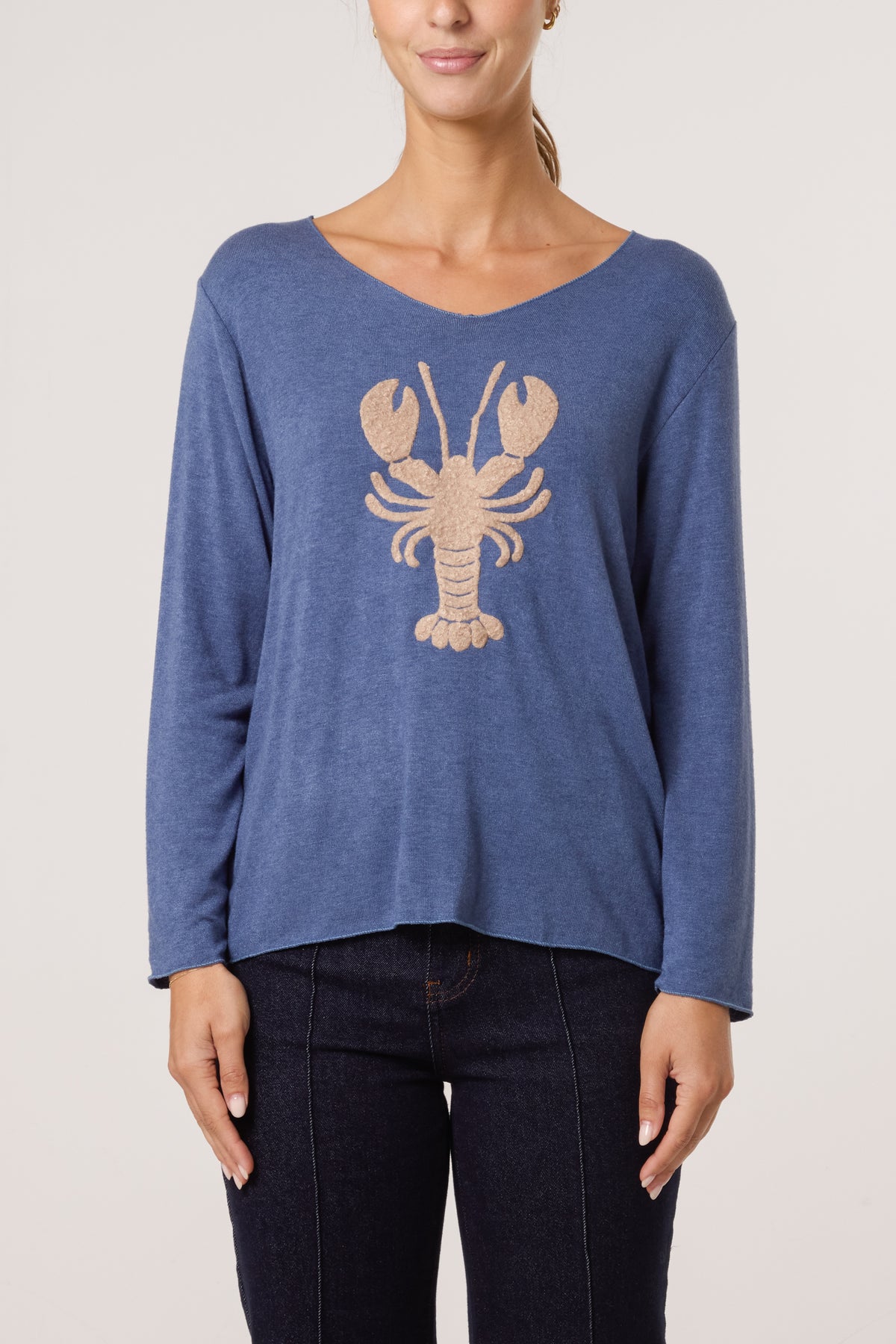 Lobster Fine Knit Jumper