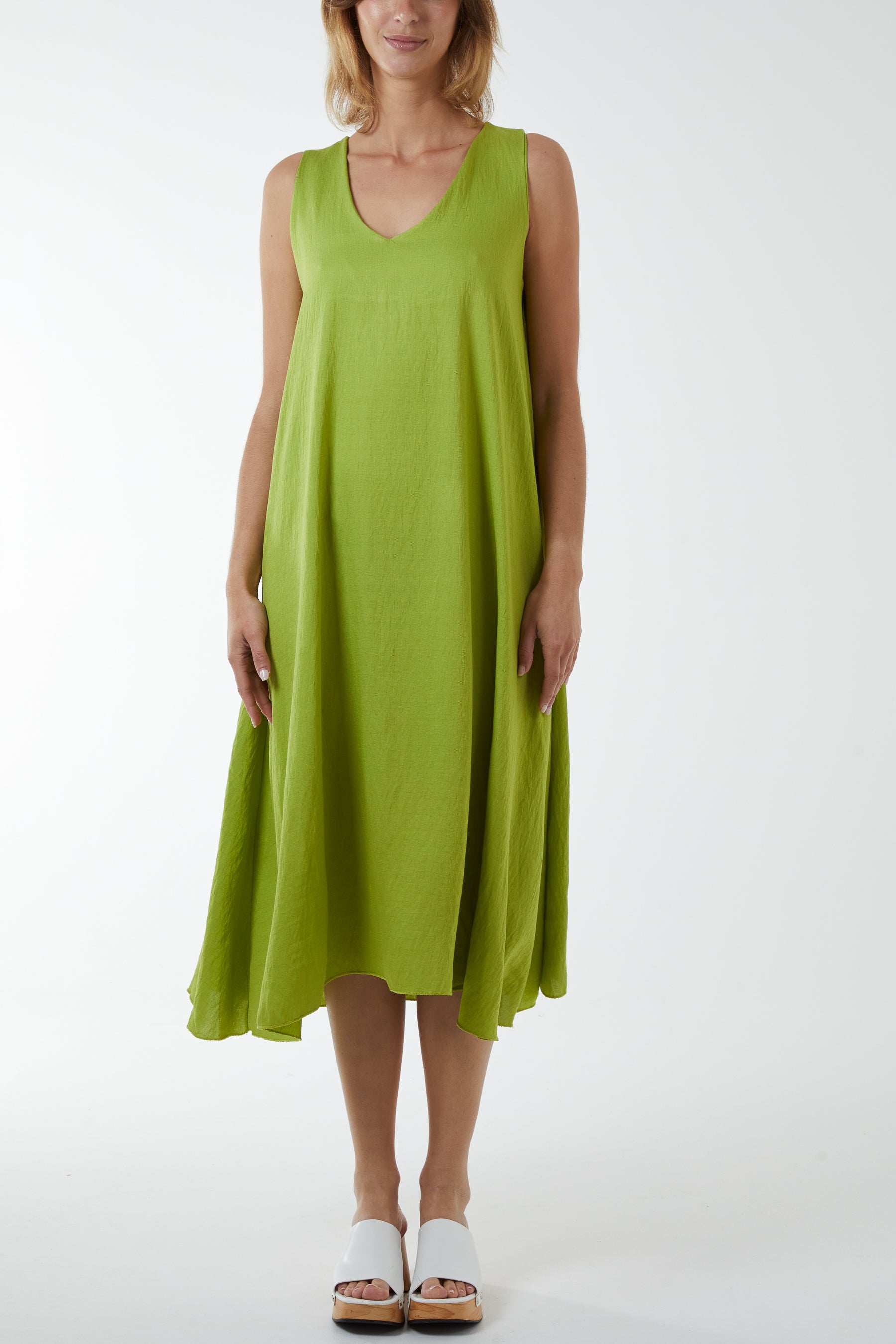 V Neck Sleeveless Dress