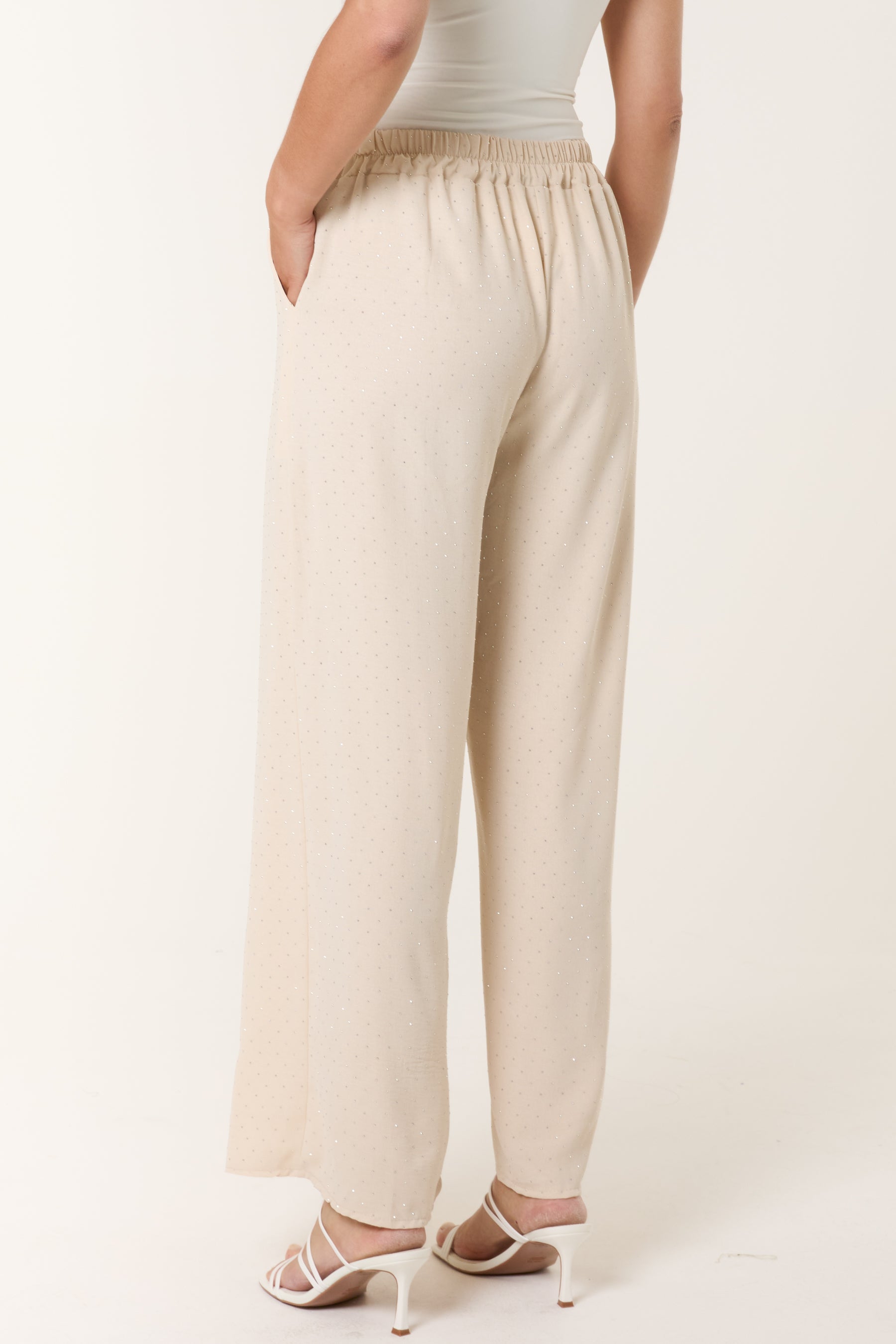 Diamante Wide Leg Trousers