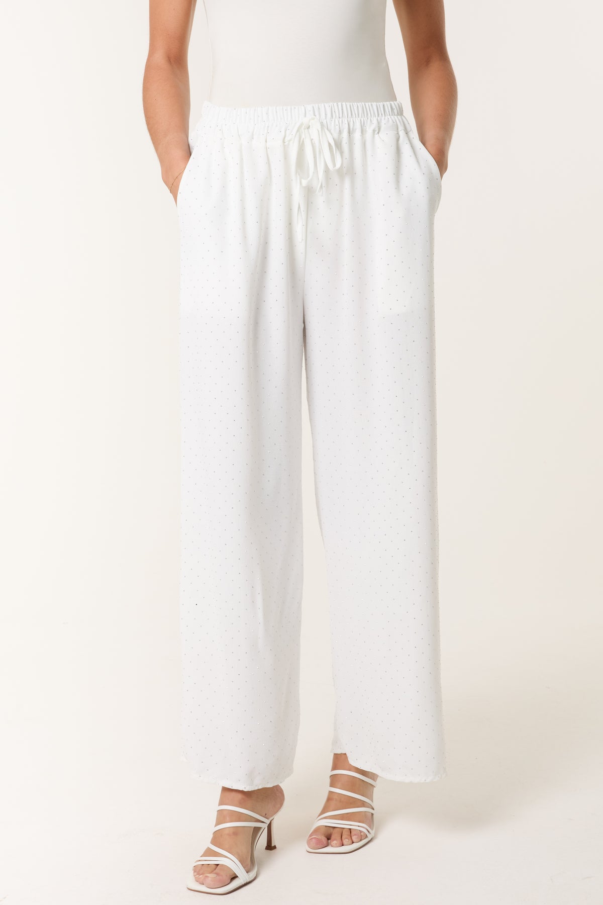 Diamante Wide Leg Trousers
