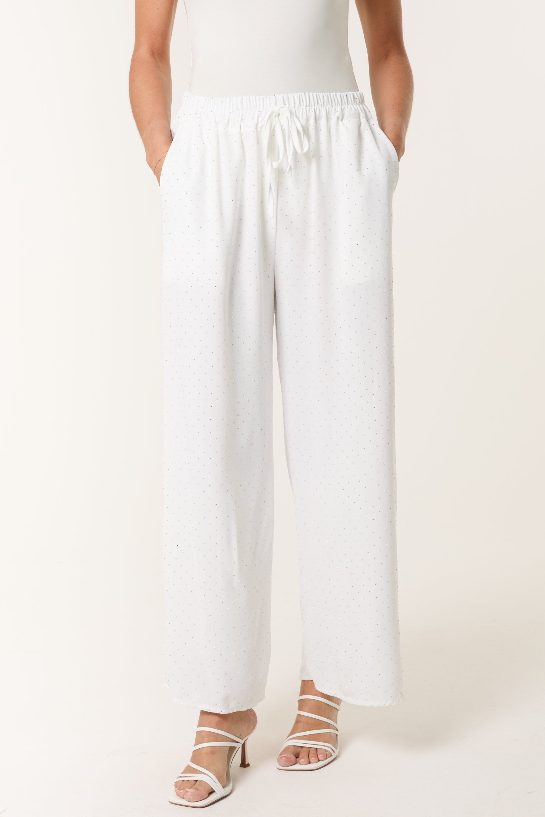 Diamante Wide Leg Trousers