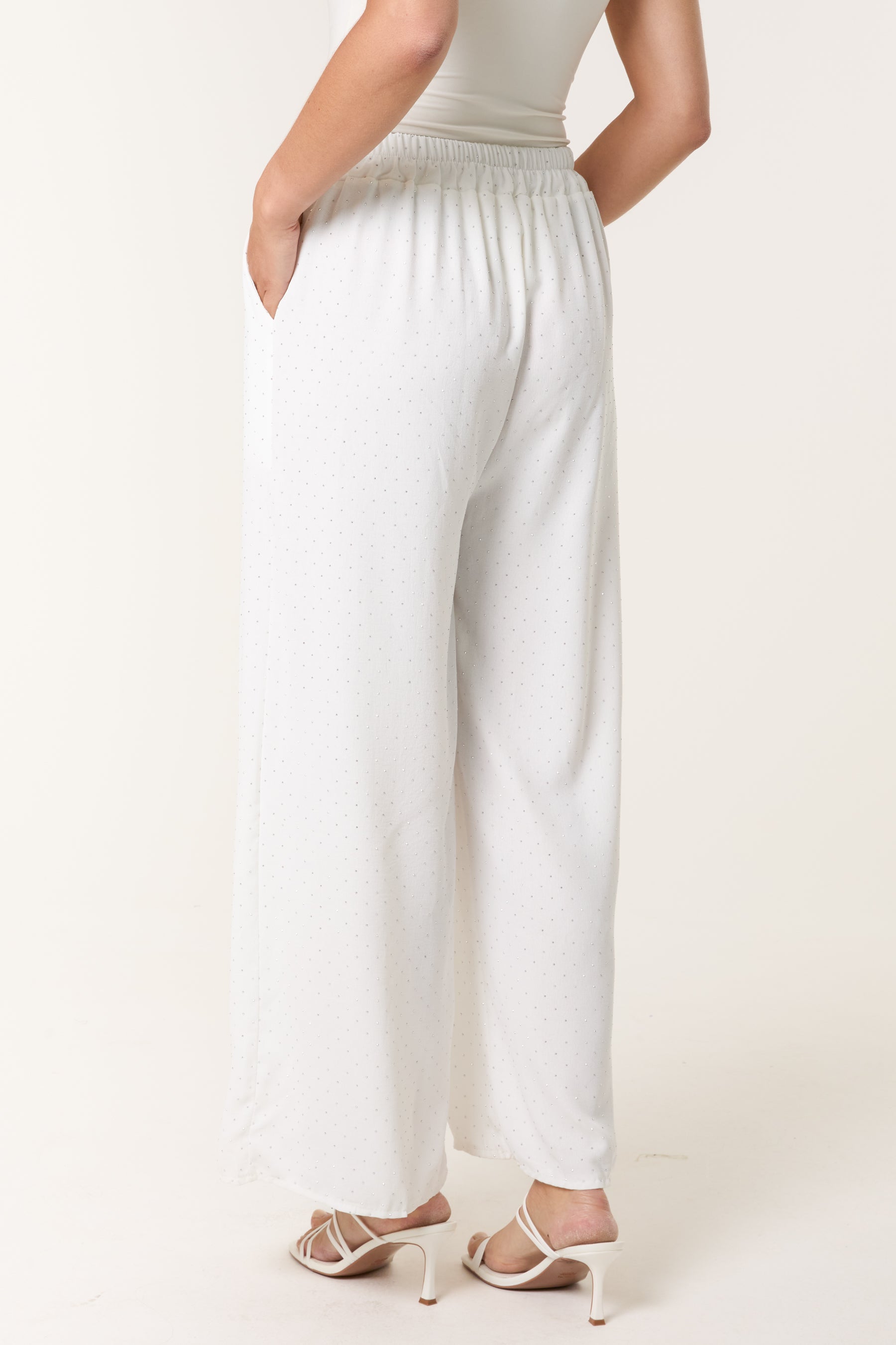 Diamante Wide Leg Trousers