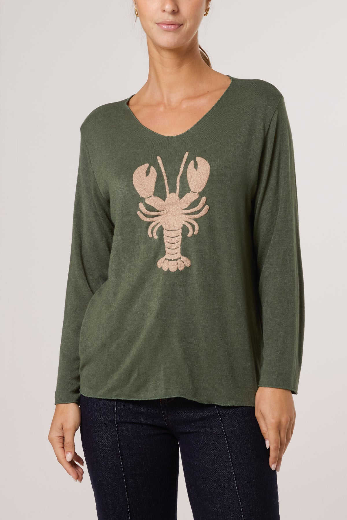 Lobster Fine Knit Jumper