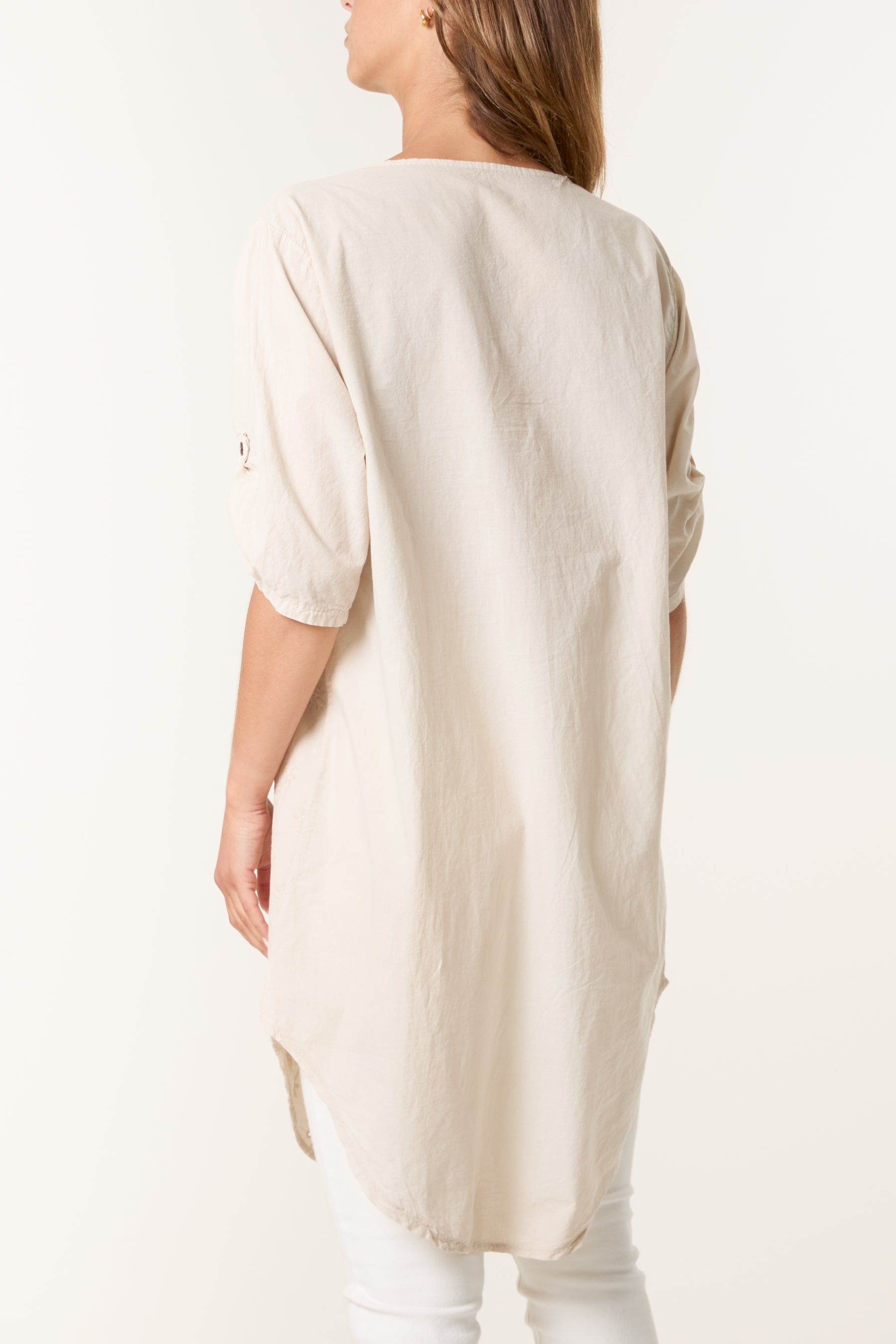 Broderie Anglaise Gold Button Blouse