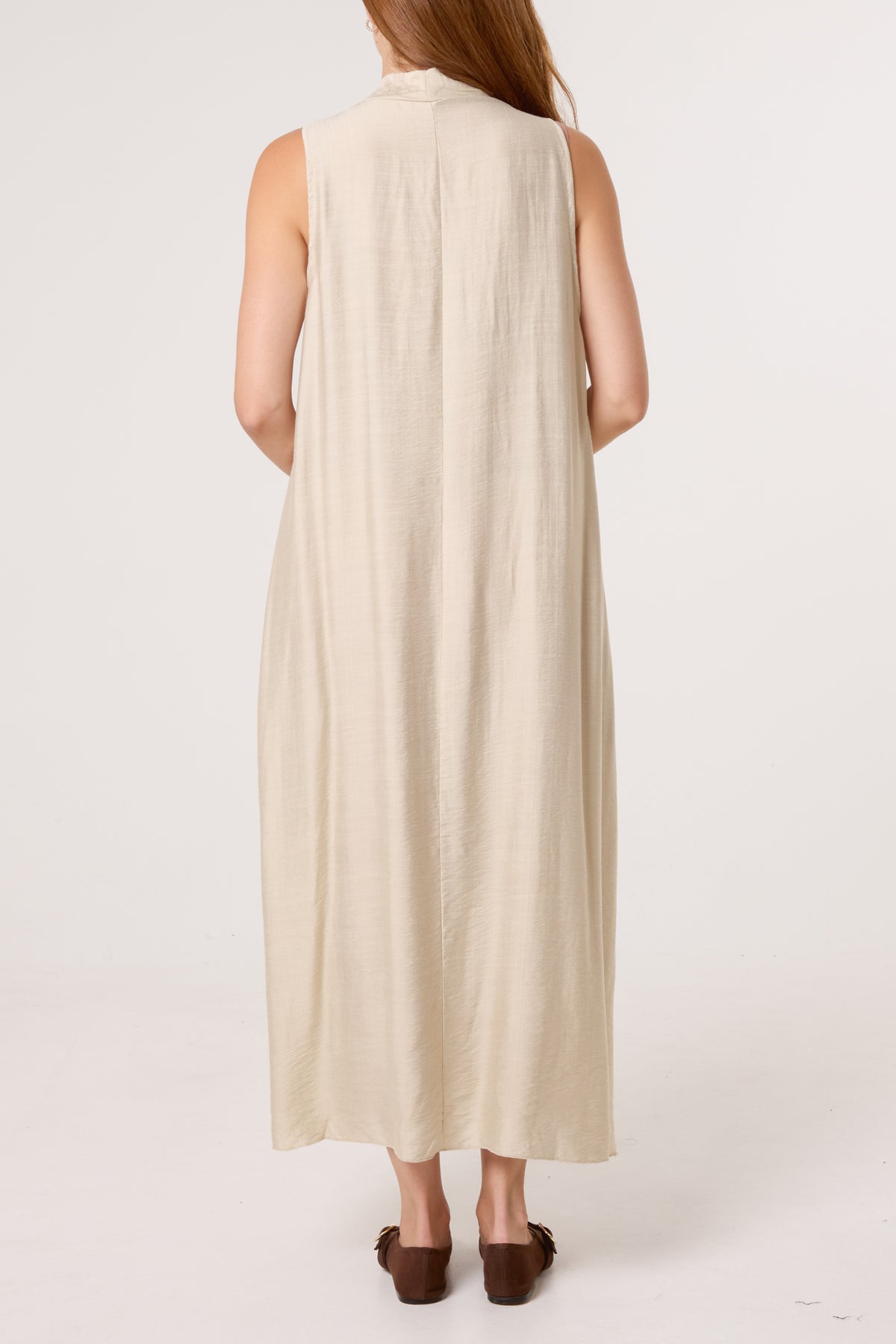 Sleeveless V-Neck Maxi Dress
