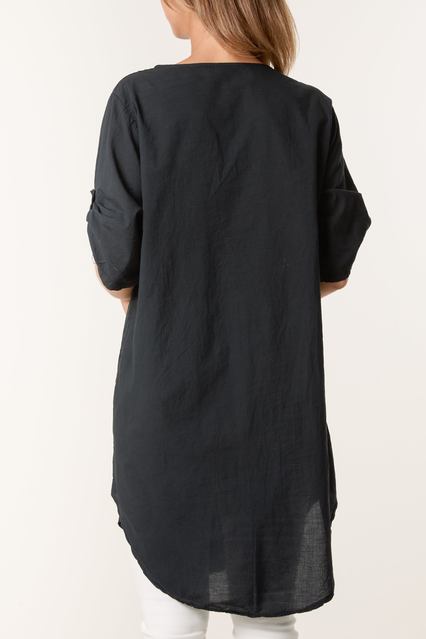 Broderie Anglaise Gold Button Blouse