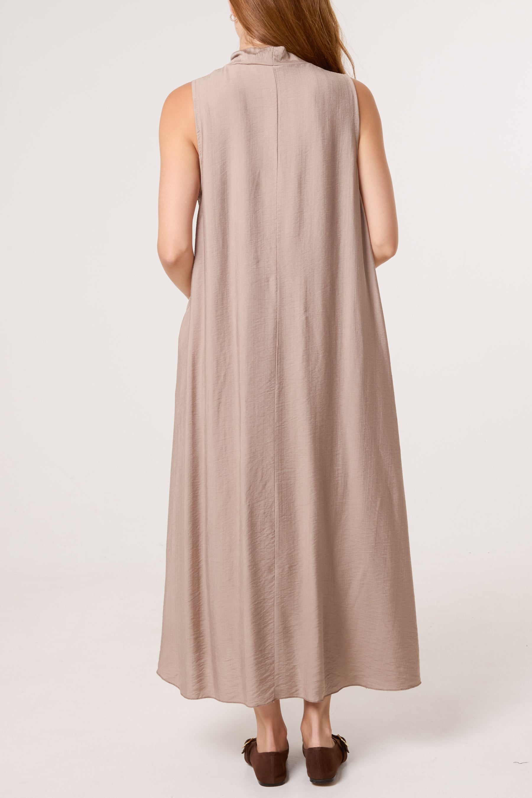 Sleeveless V-Neck Maxi Dress