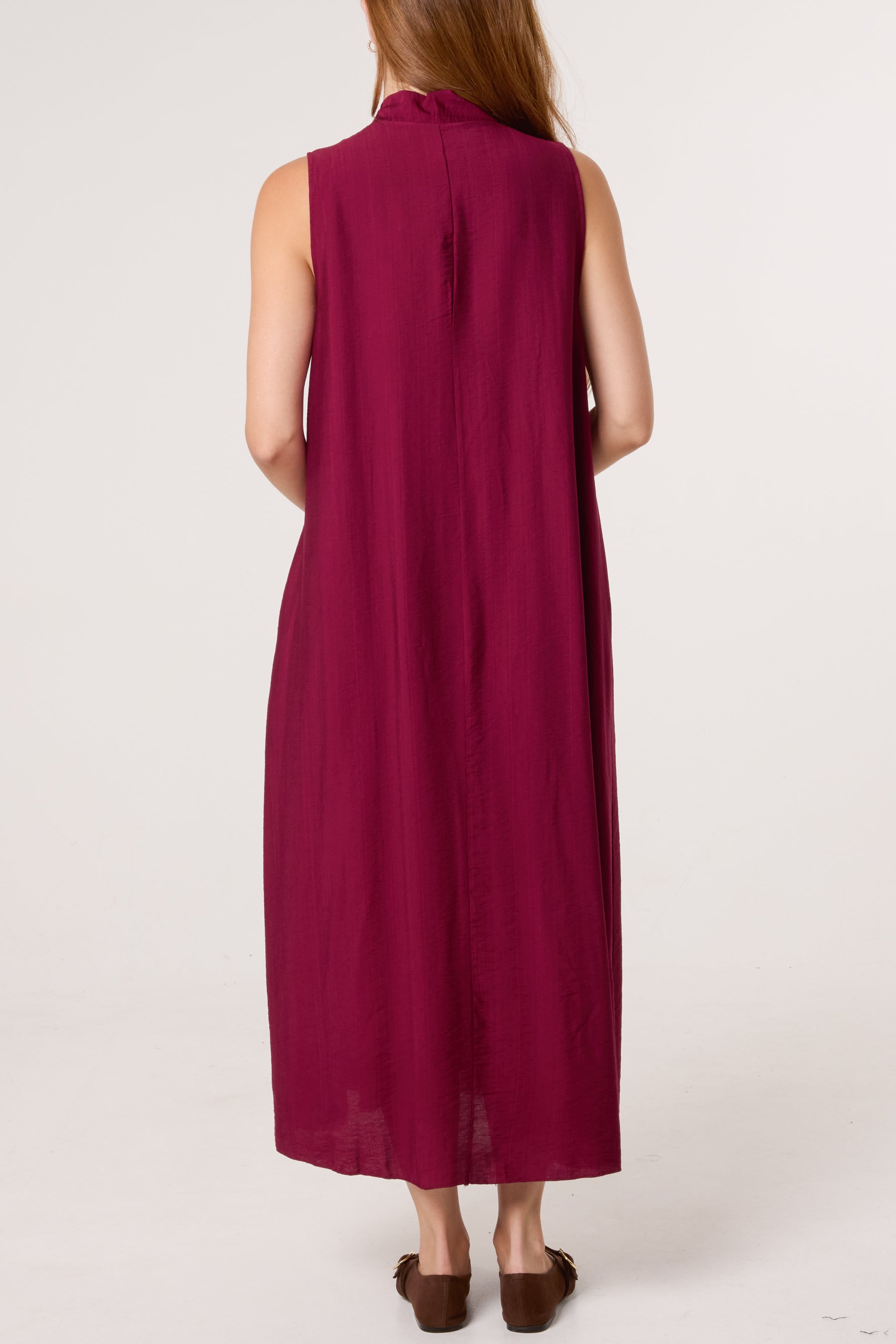 Sleeveless V-Neck Maxi Dress