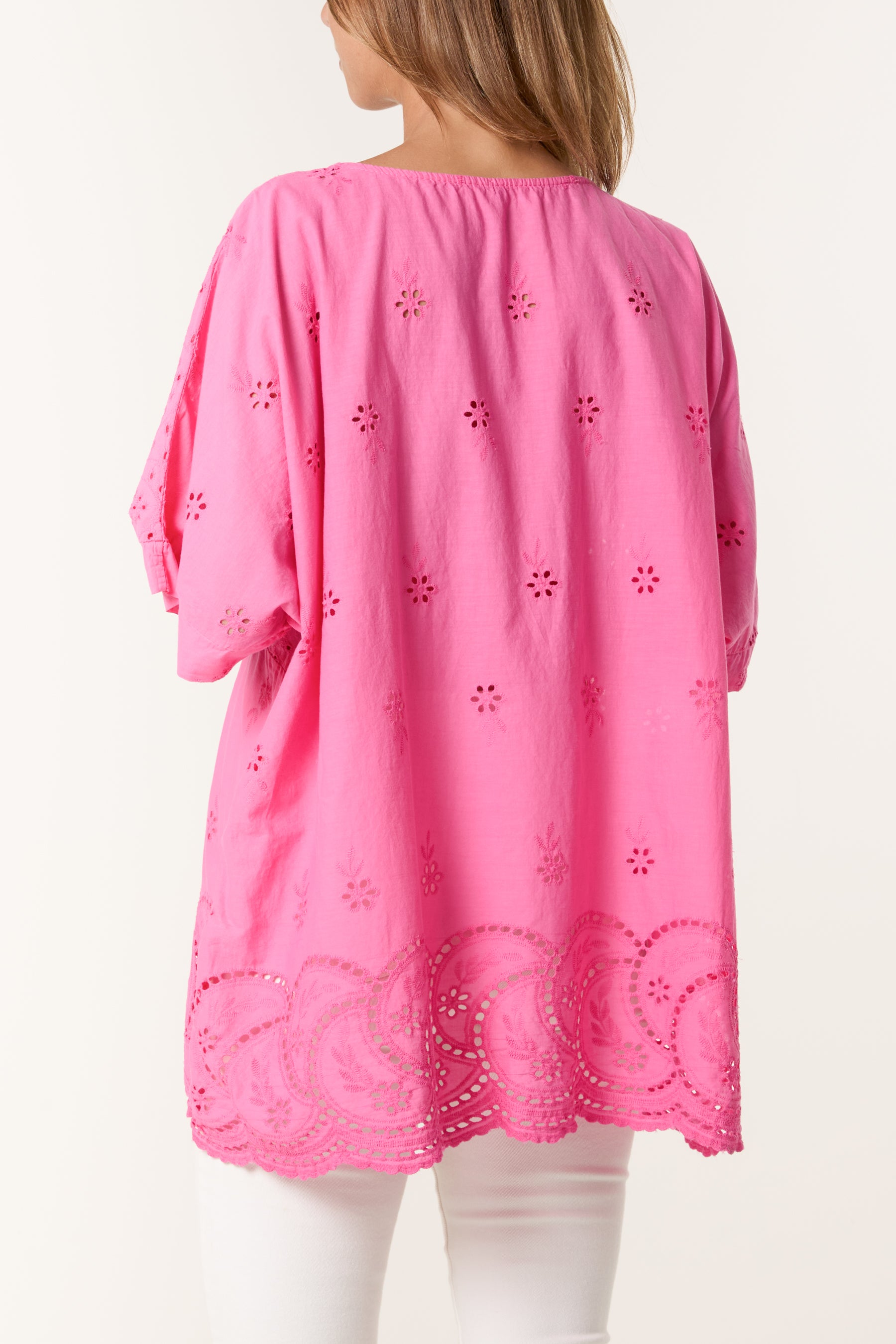Broderie Anglaise Scallop Edge Blouse