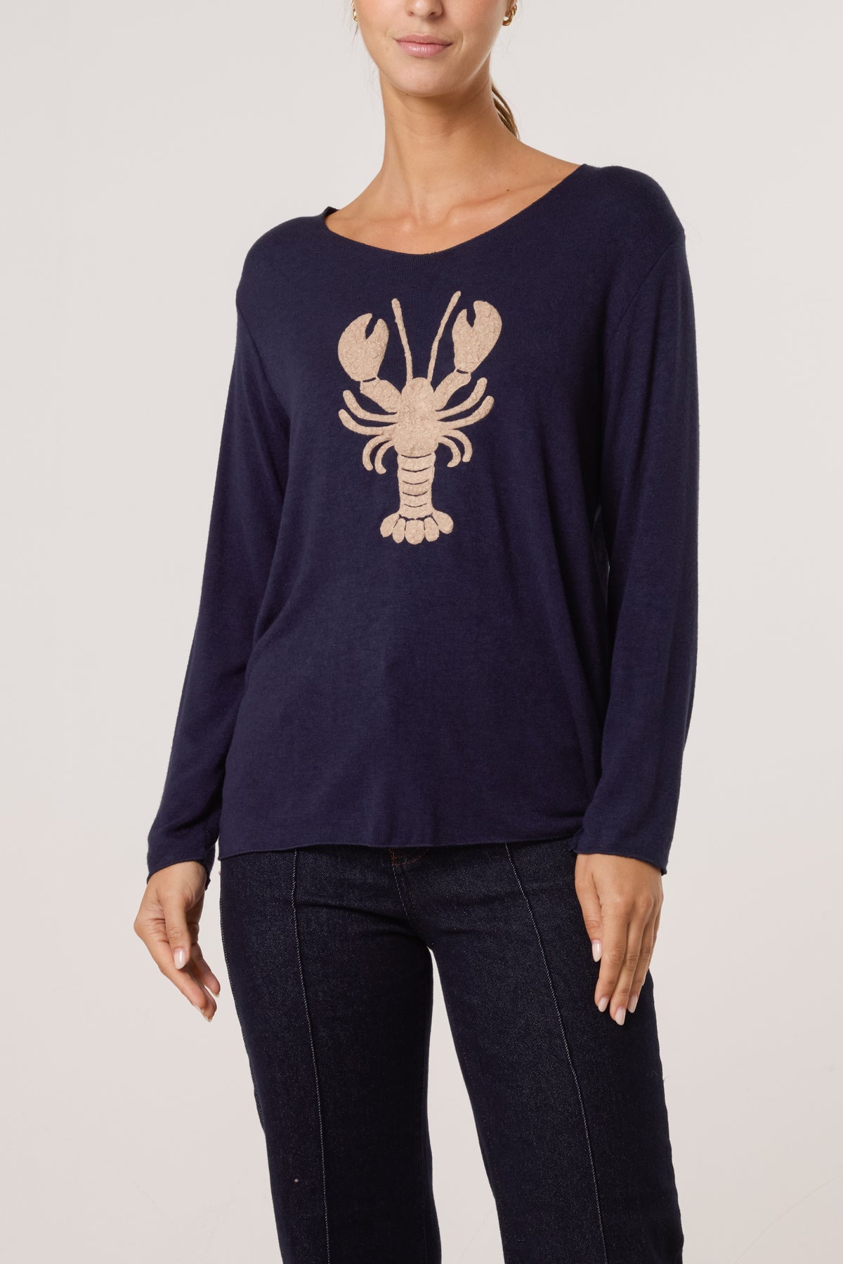 Lobster Fine Knit Jumper