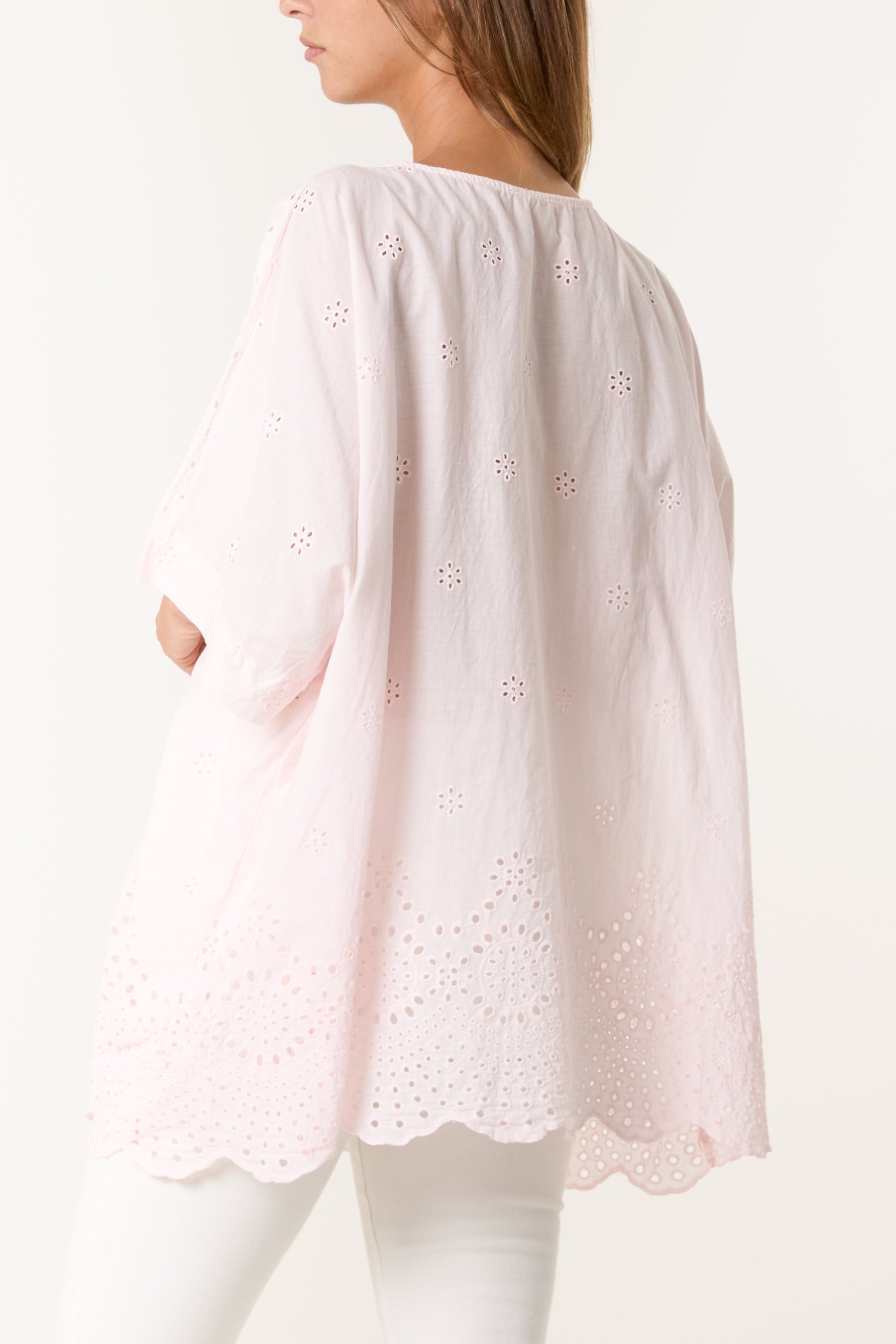 Broderie Anglaise Scallop Edge Blouse