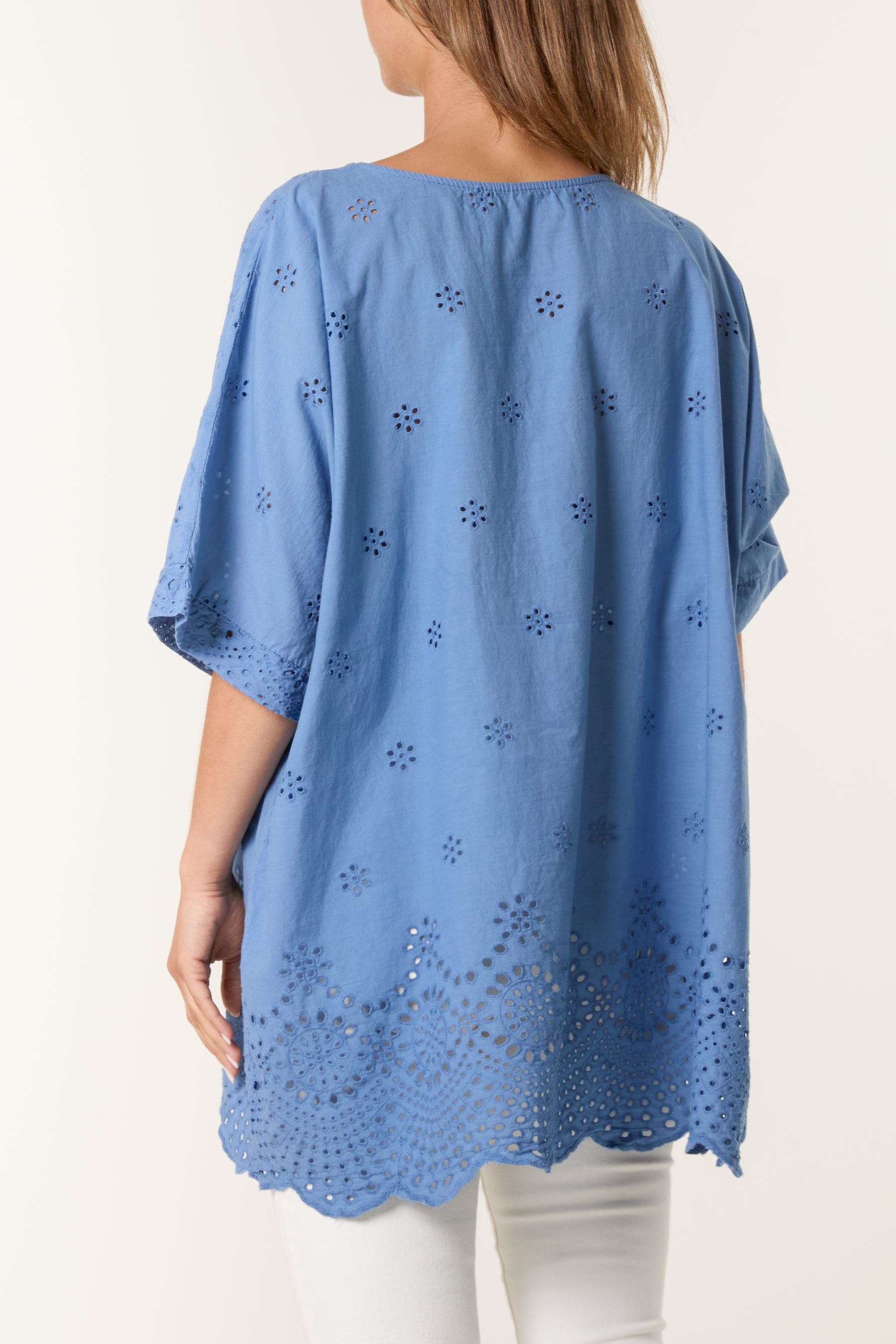Broderie Anglaise Scallop Edge Blouse