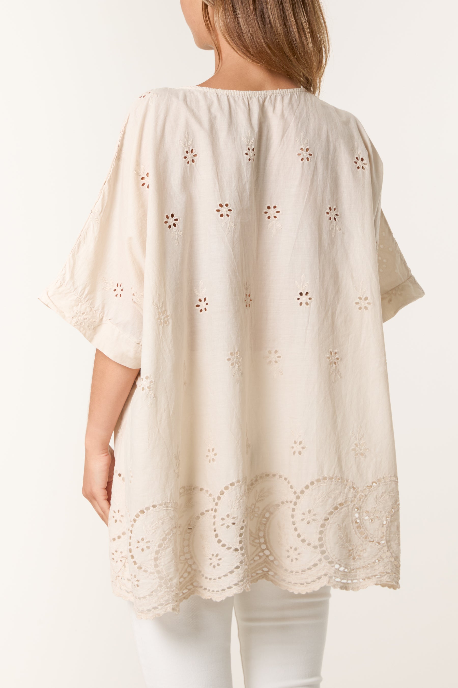 Broderie Anglaise Scallop Edge Blouse