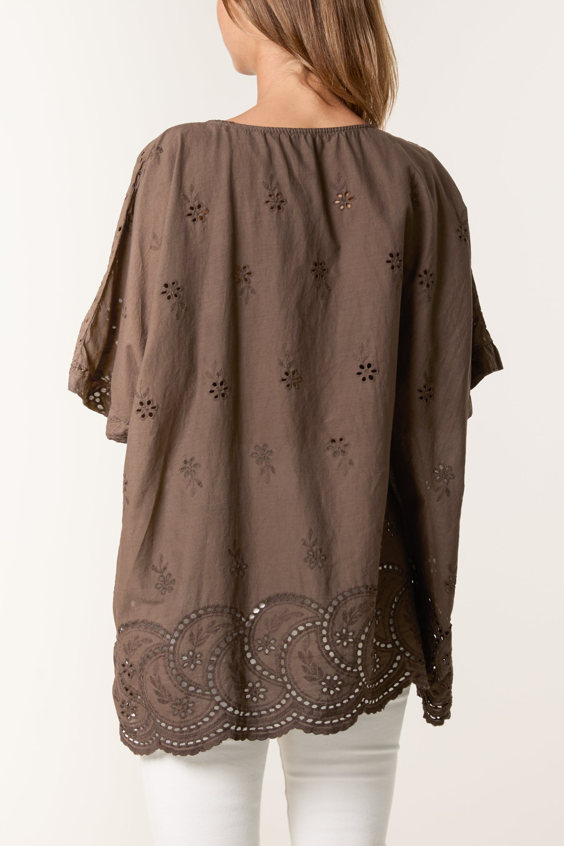 Broderie Anglaise Scallop Edge Blouse