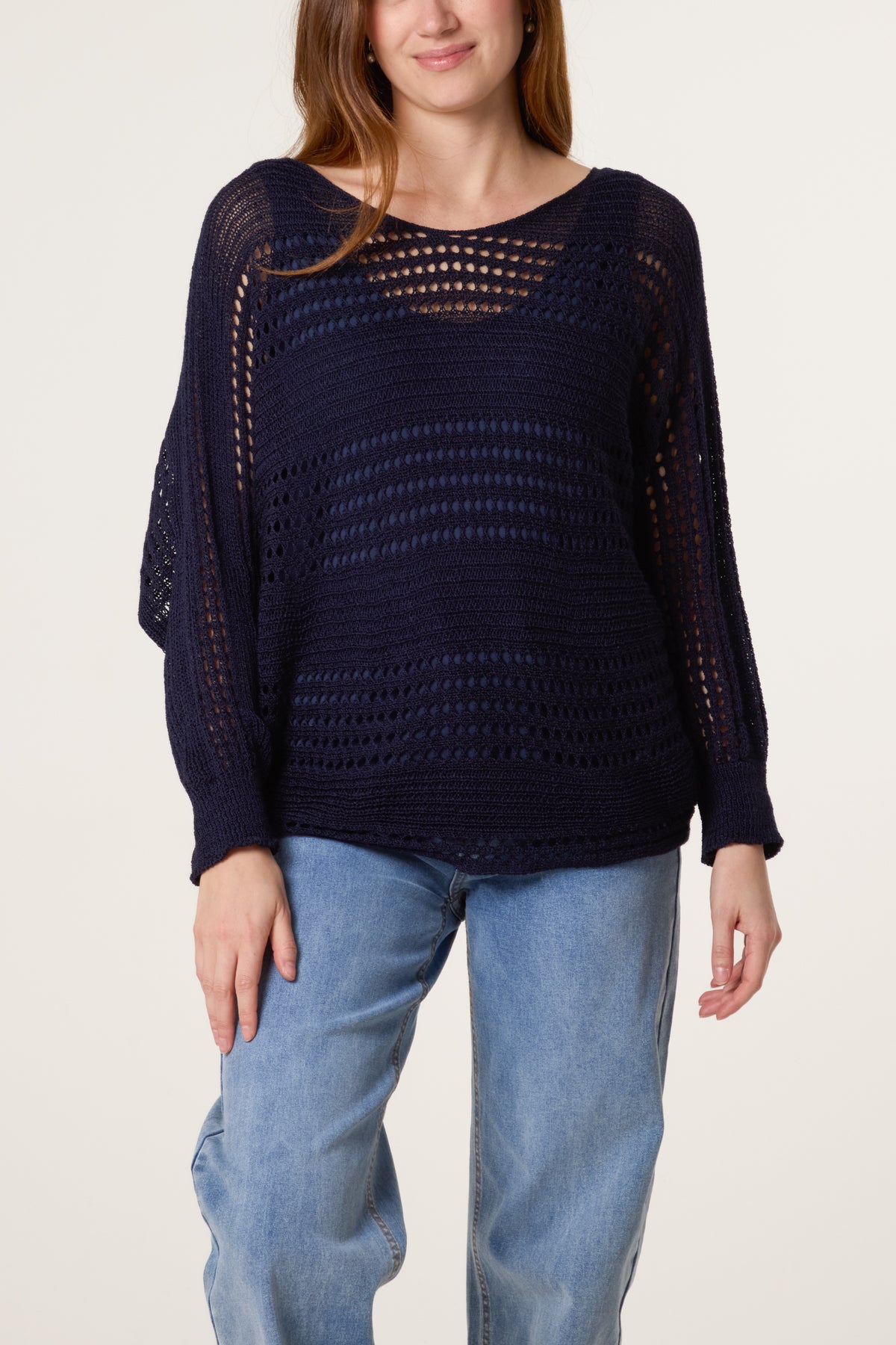 Crochet Knit Long Sleeve Top