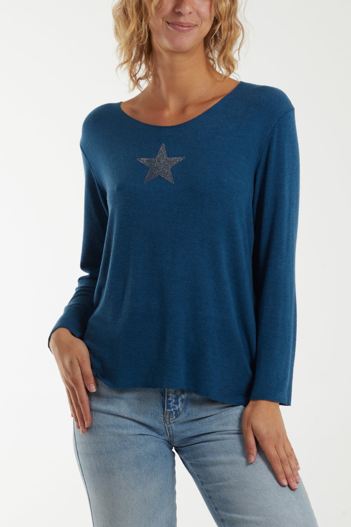 Diamante Star Long Sleeve Jumper
