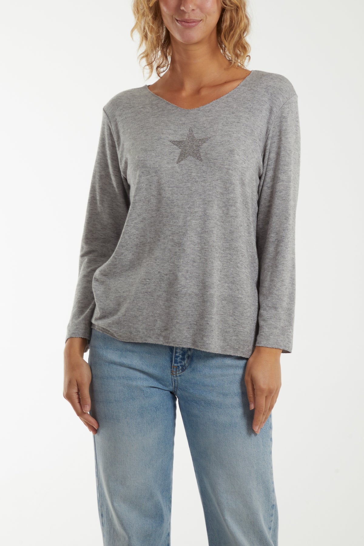 Diamante Star Long Sleeve Jumper