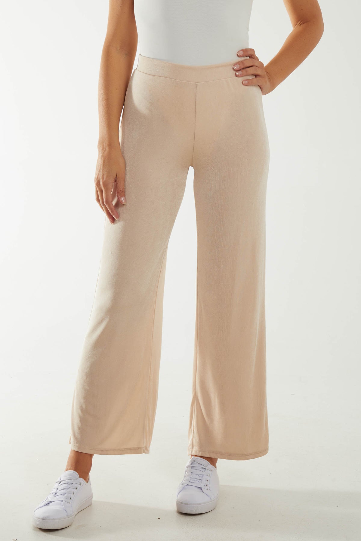 Wide Leg Acetate Trousers