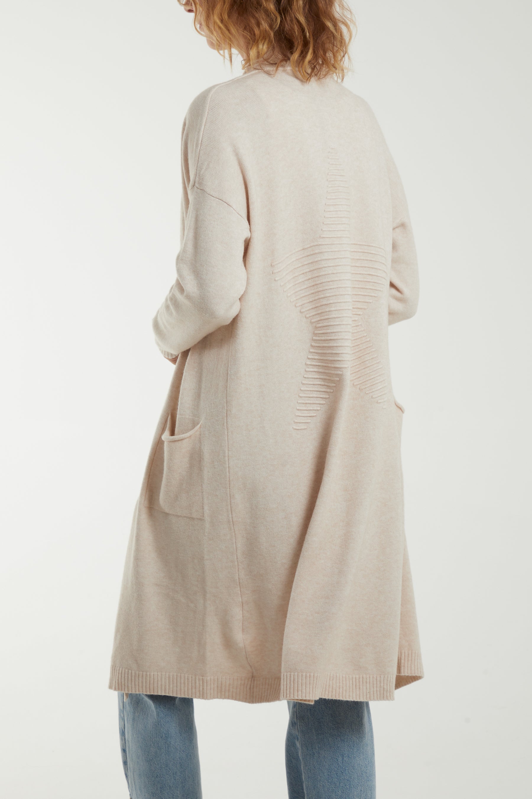 Starred Back Long Cardigan