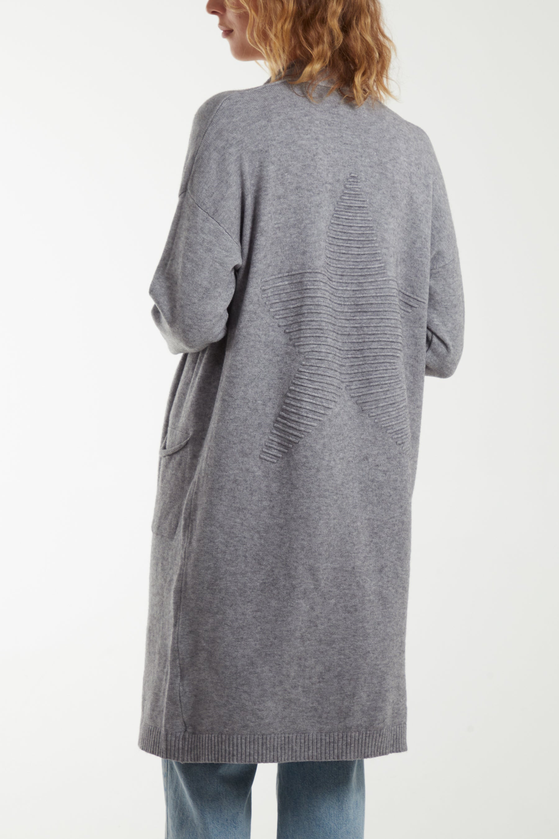 Starred Back Long Cardigan