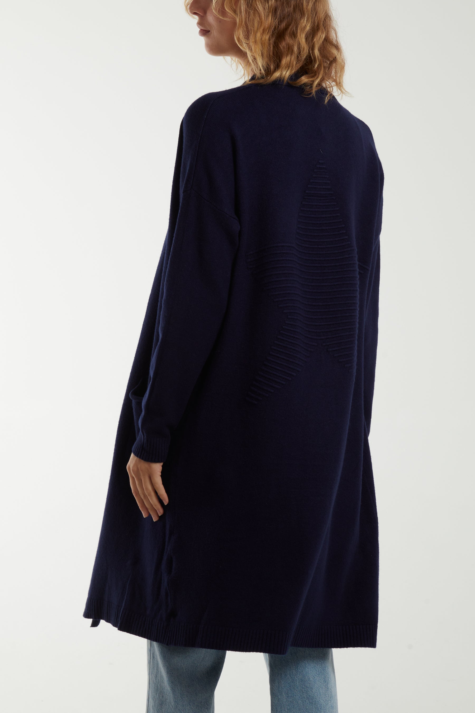 Starred Back Long Cardigan