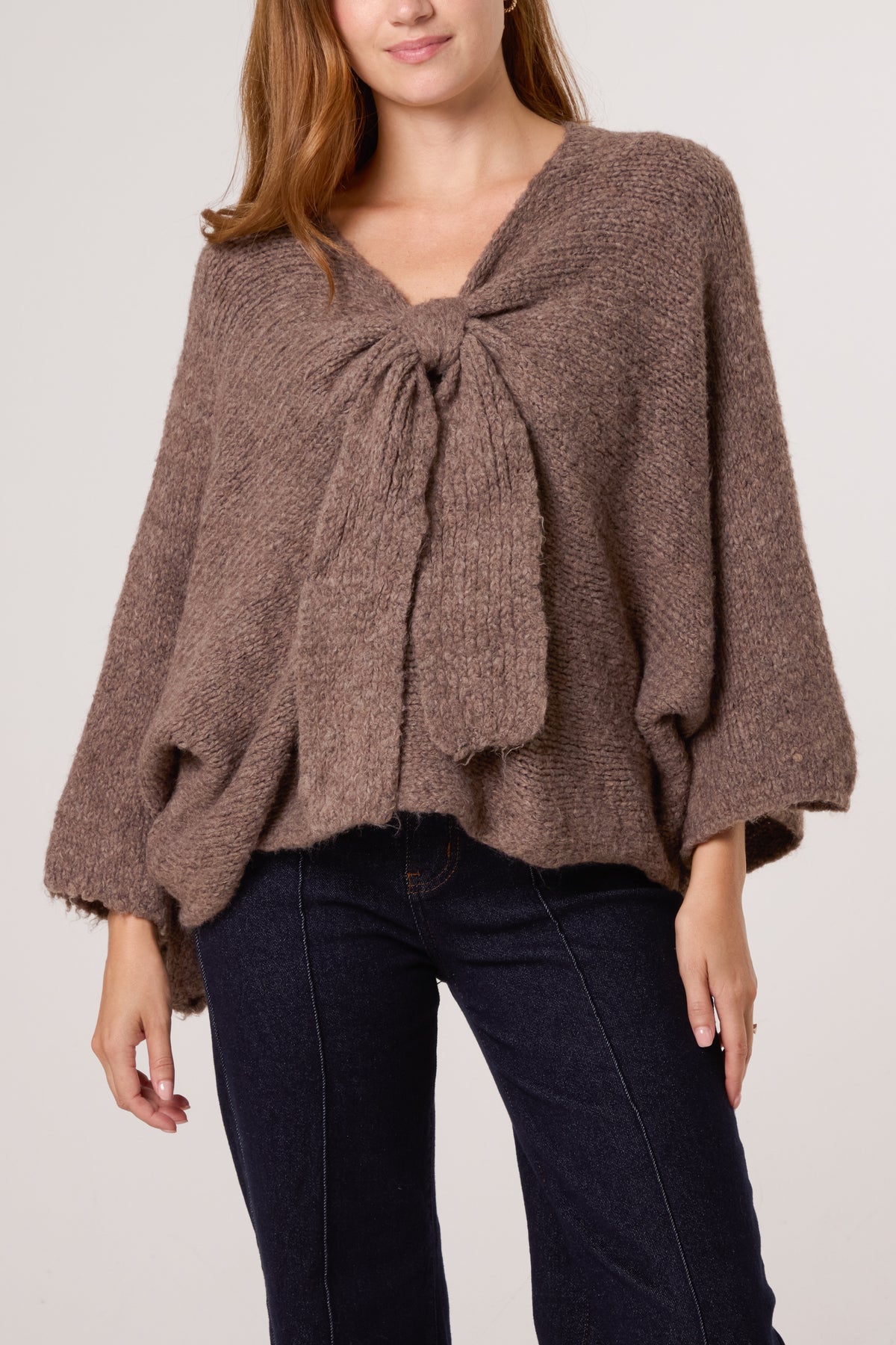 Front Bow Wool Blend Jumper