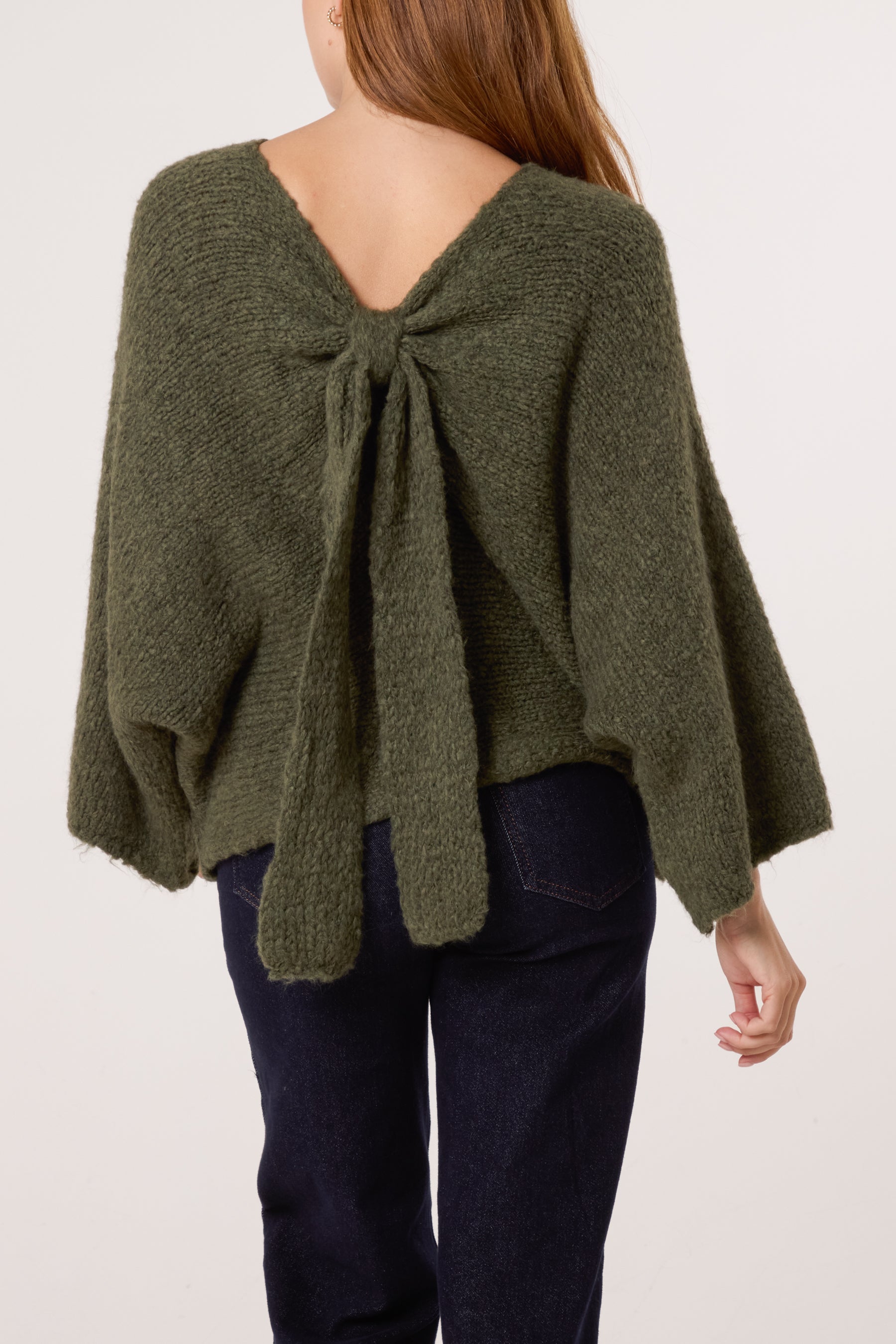 Front Bow Wool Blend Jumper
