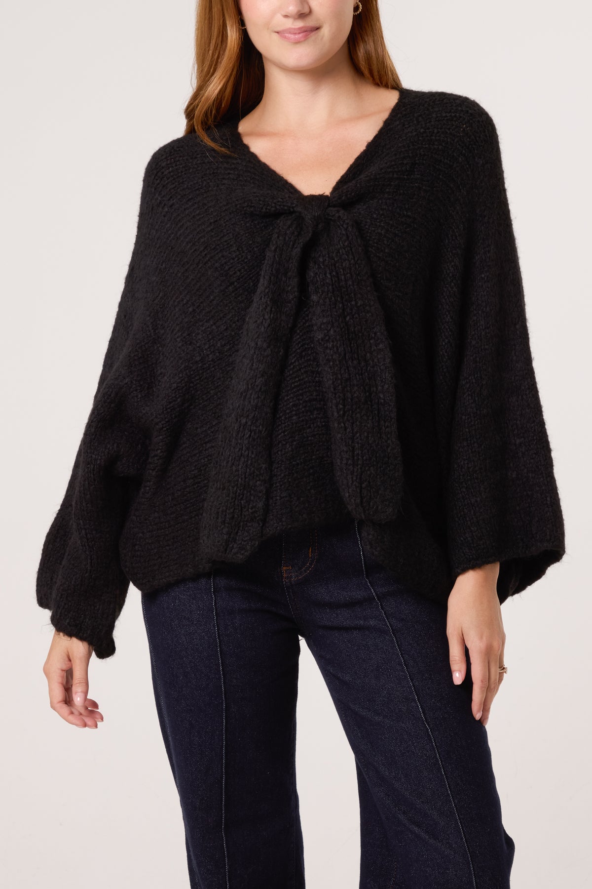 Front Bow Wool Blend Jumper