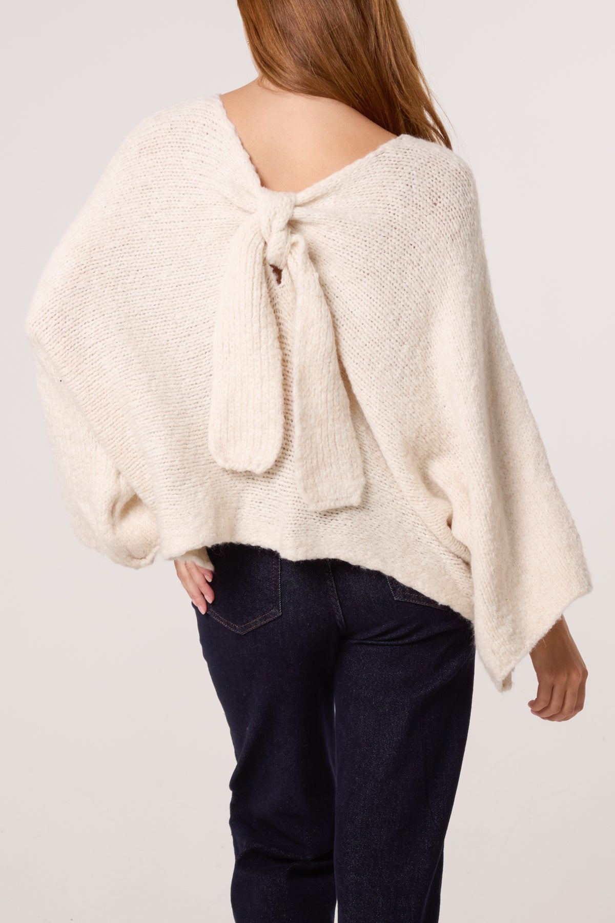 Front Bow Wool Blend Jumper