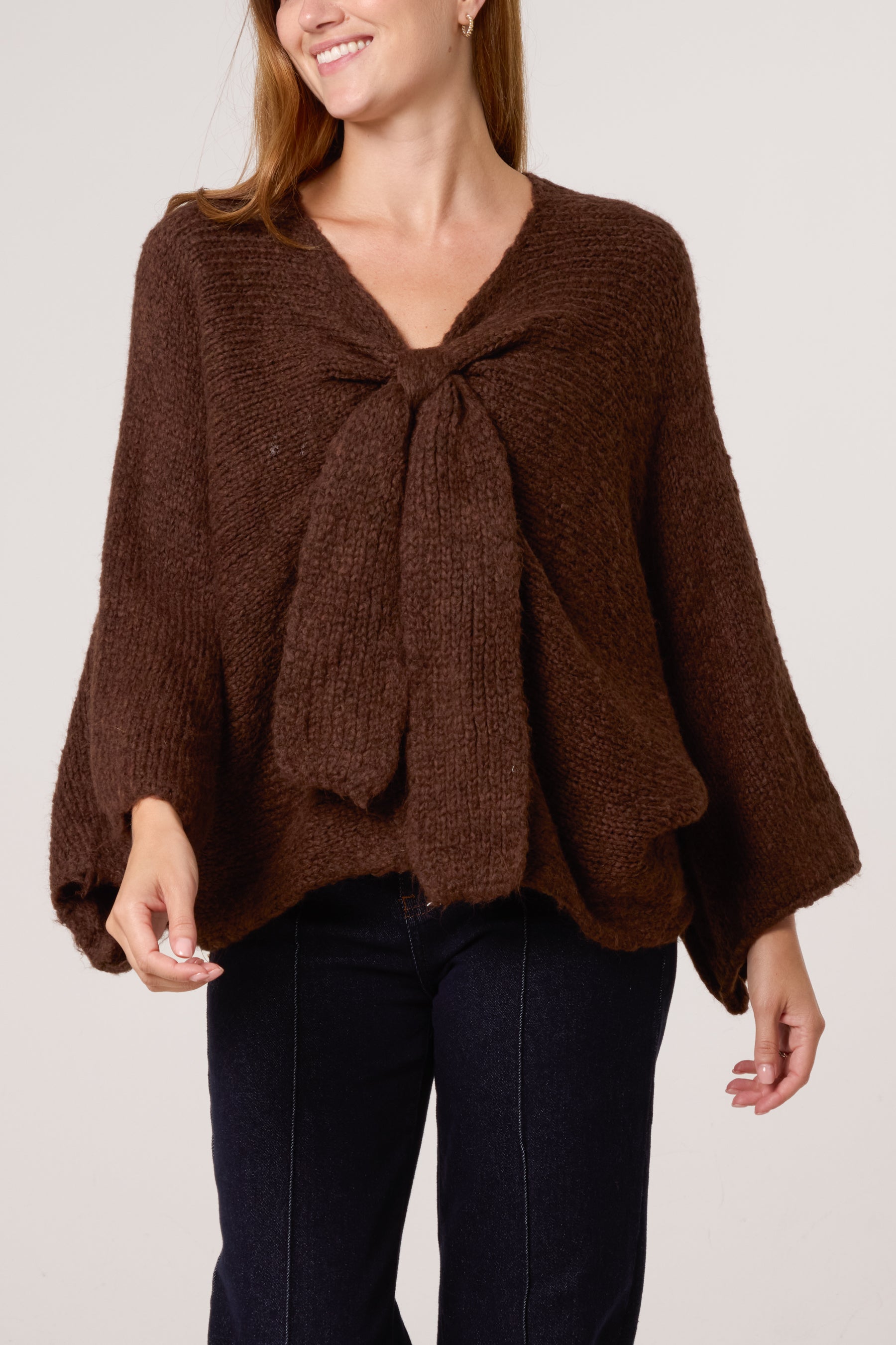 Bow Wool-Blend Jumper