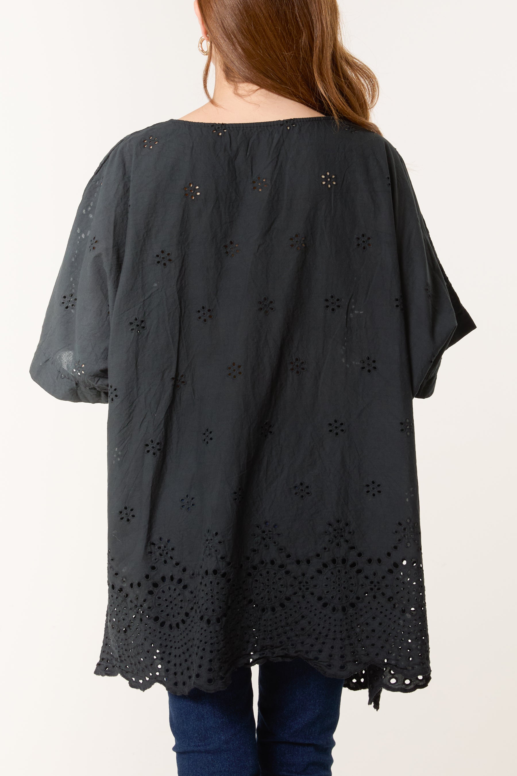 Broderie Anglaise Scallop Edge Blouse