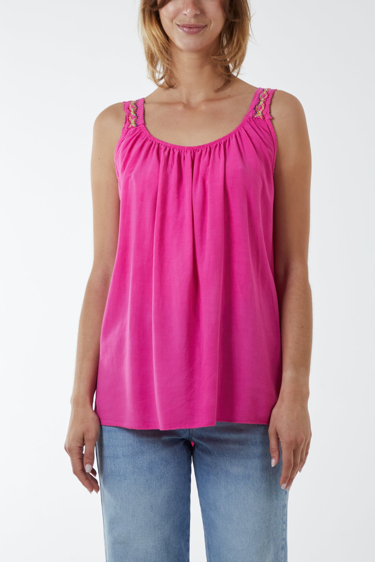 Sleeveless Top with Crochet Detail