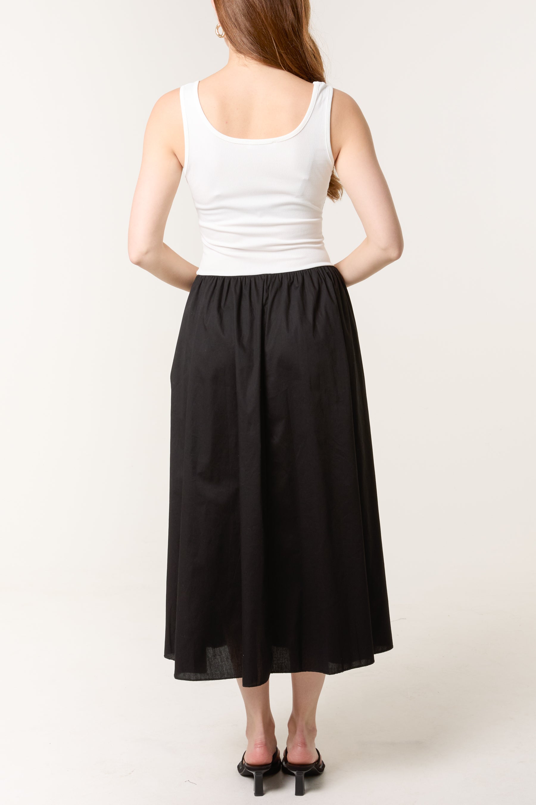 Square Neck Sleeveless Pocket Dress