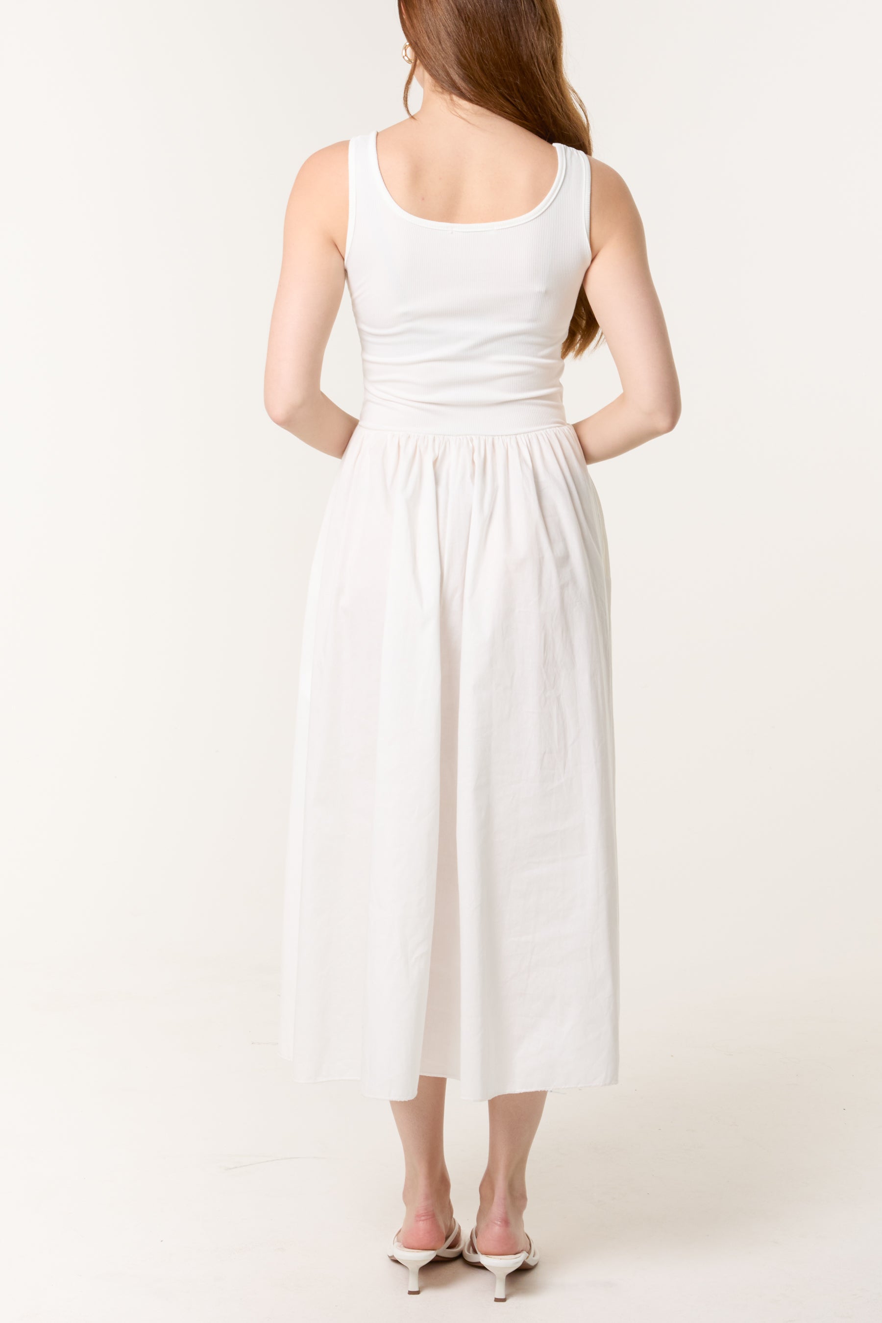 Square Neck Sleeveless Pocket Dress